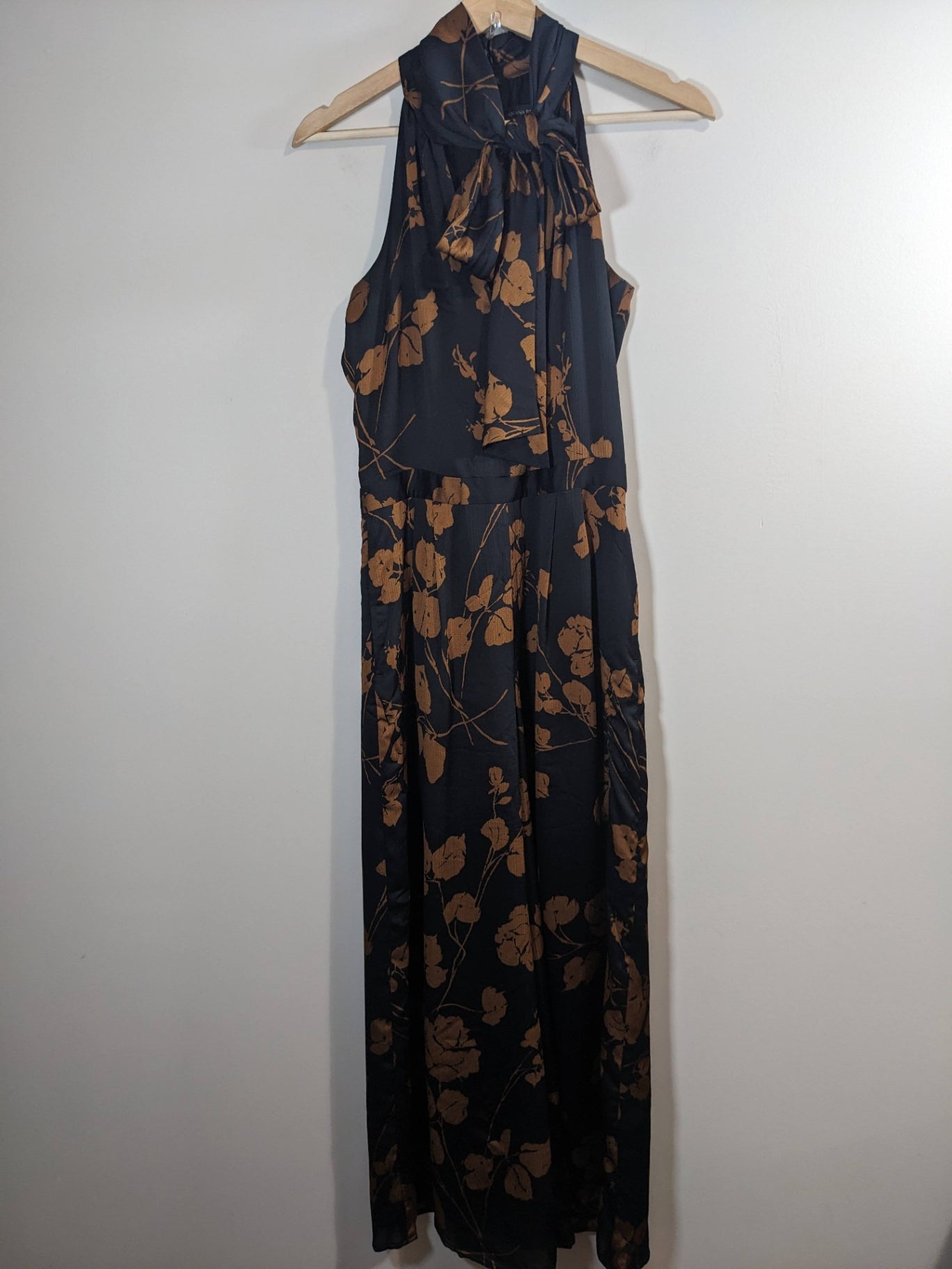 Banana Republic Black with Florals Wide Leg Jumpsuit - sz 2