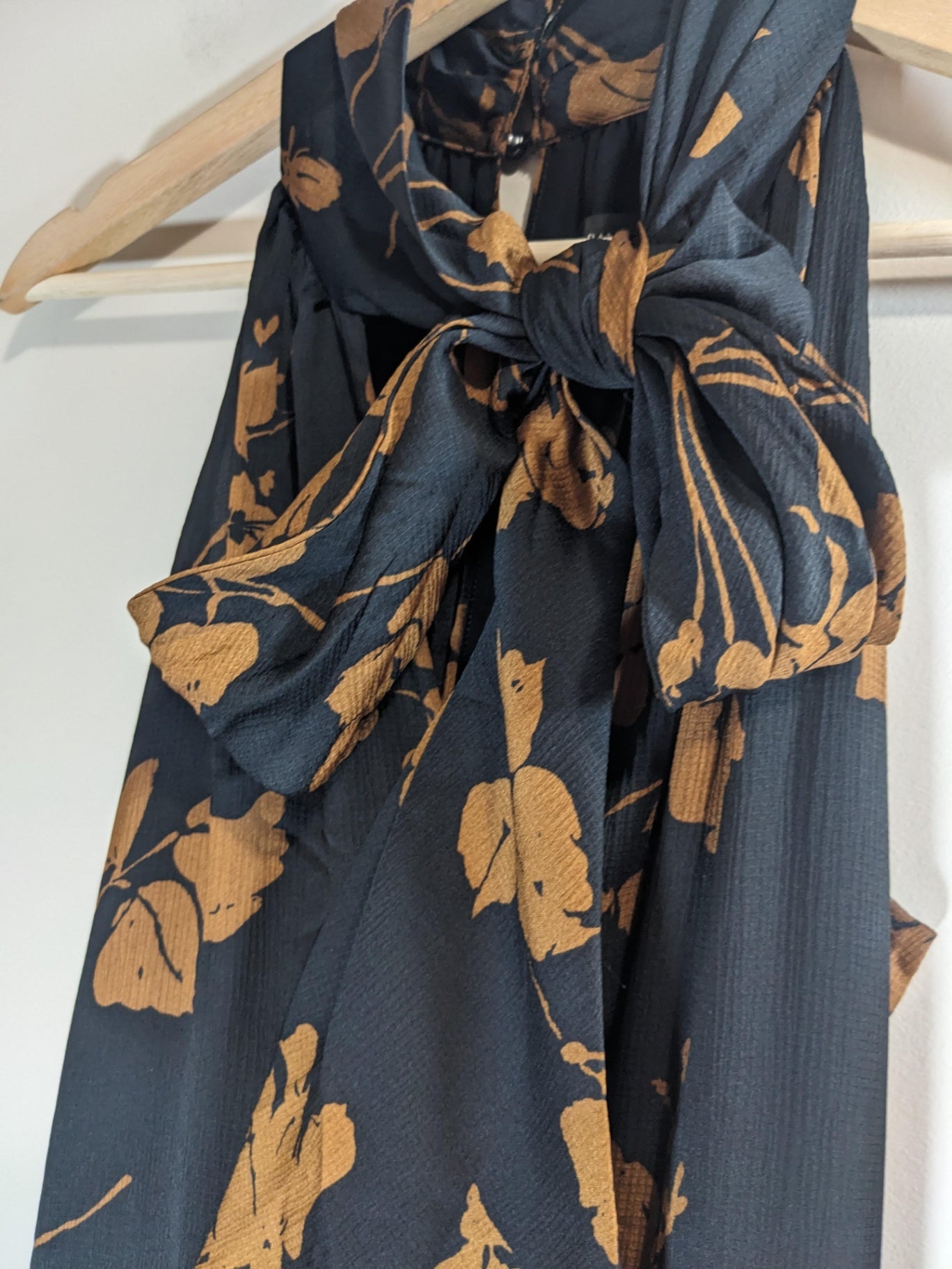 Banana Republic Black with Florals Wide Leg Jumpsuit - sz 2