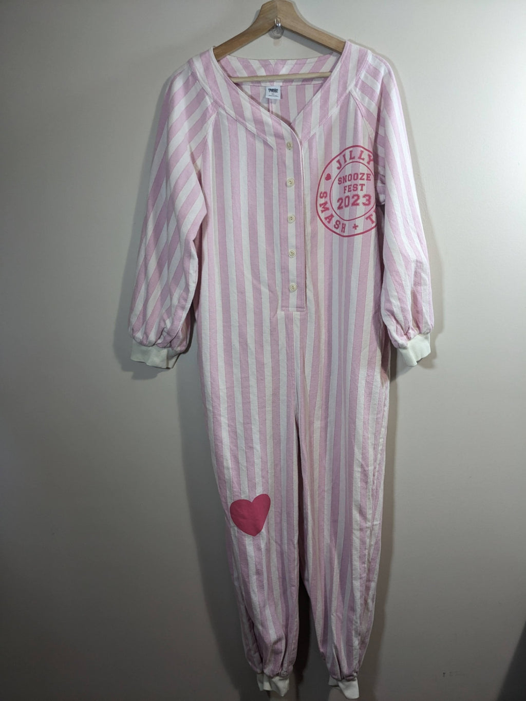 SMASH+TESS Striped Pajama Onesie - M/L