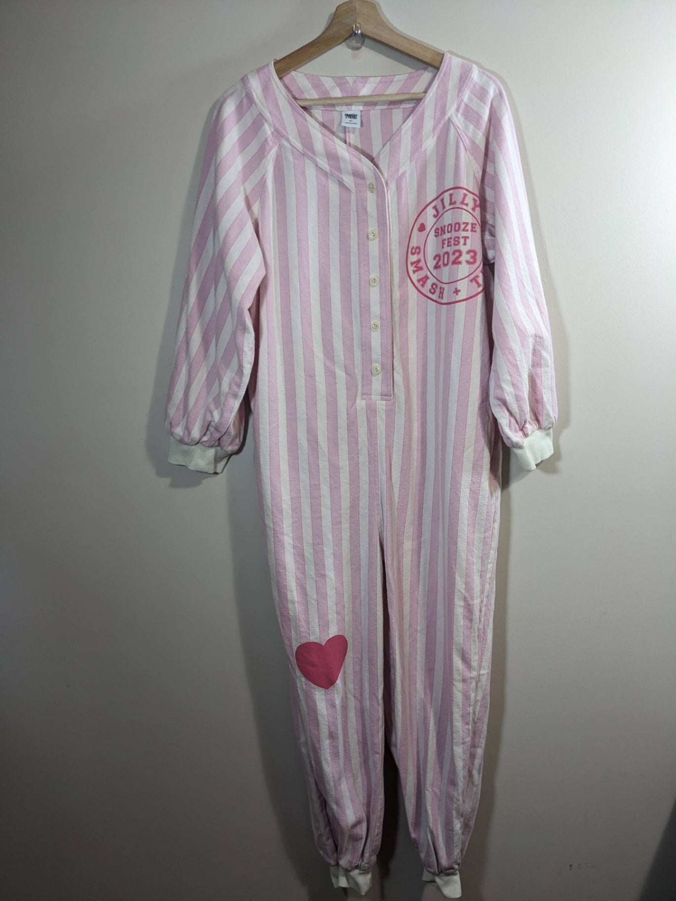 SMASH+TESS Striped Pajama Onesie - M/L