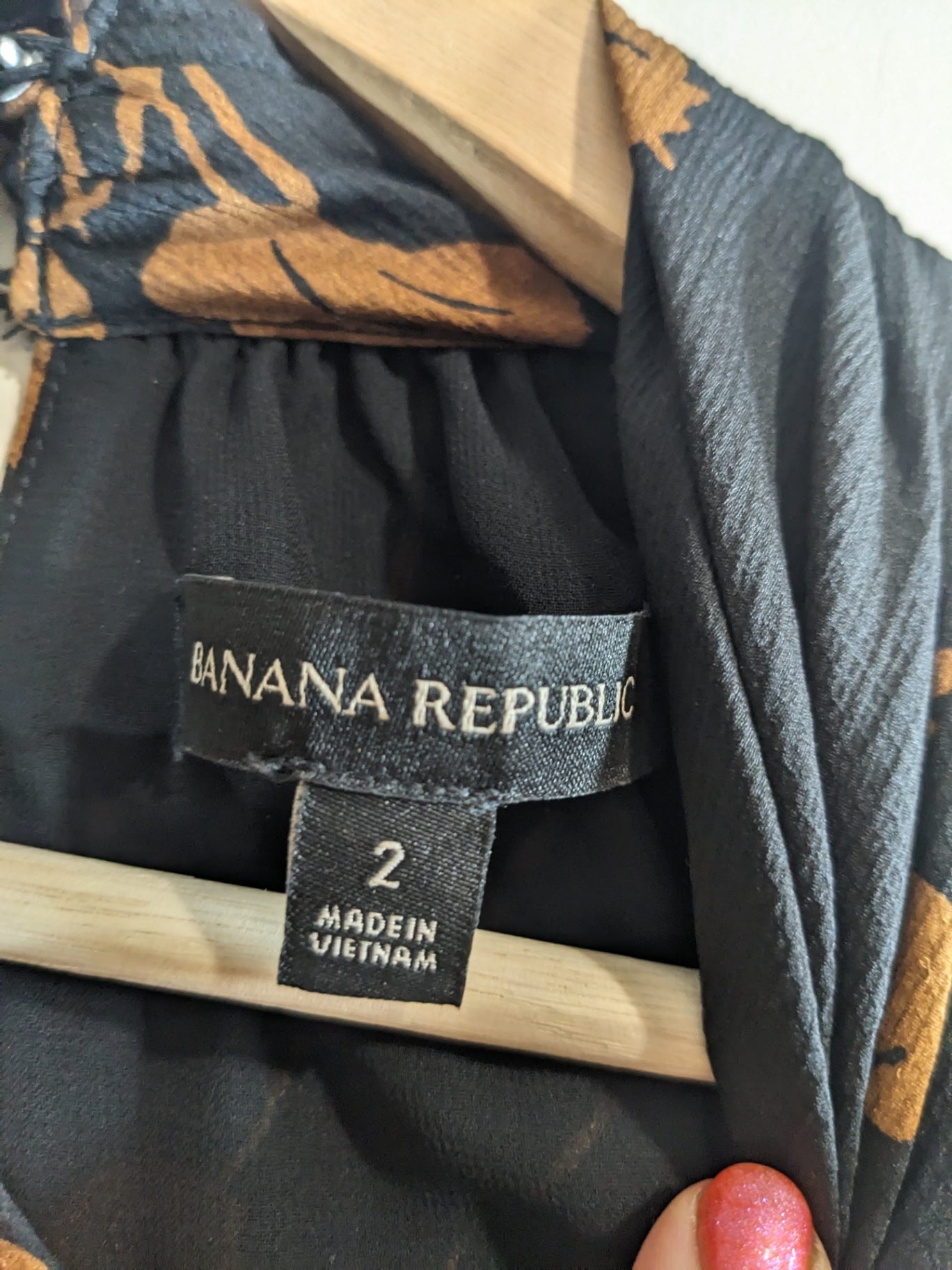 Banana Republic Black with Florals Wide Leg Jumpsuit - sz 2