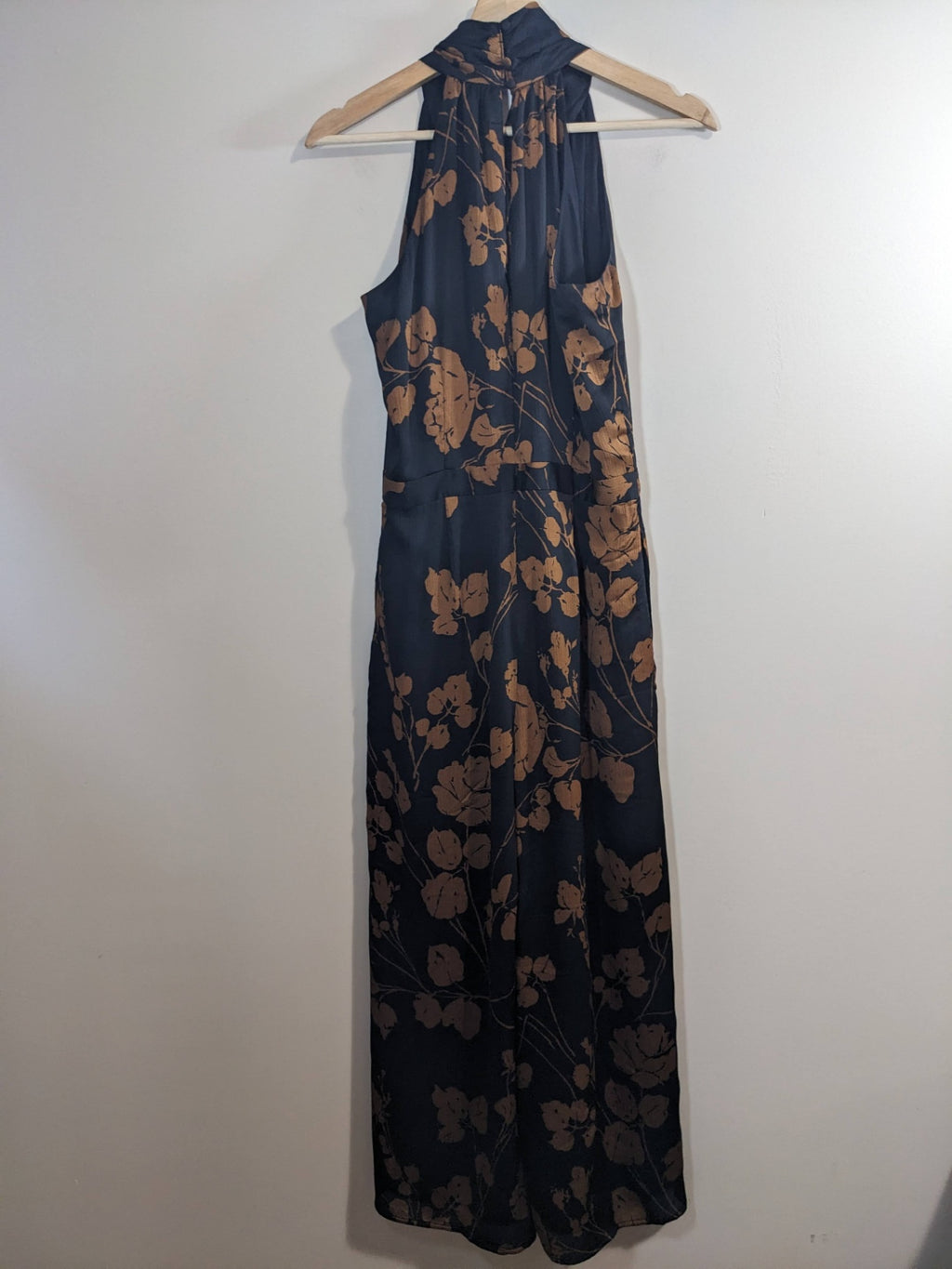 Banana Republic Black with Florals Wide Leg Jumpsuit - sz 2