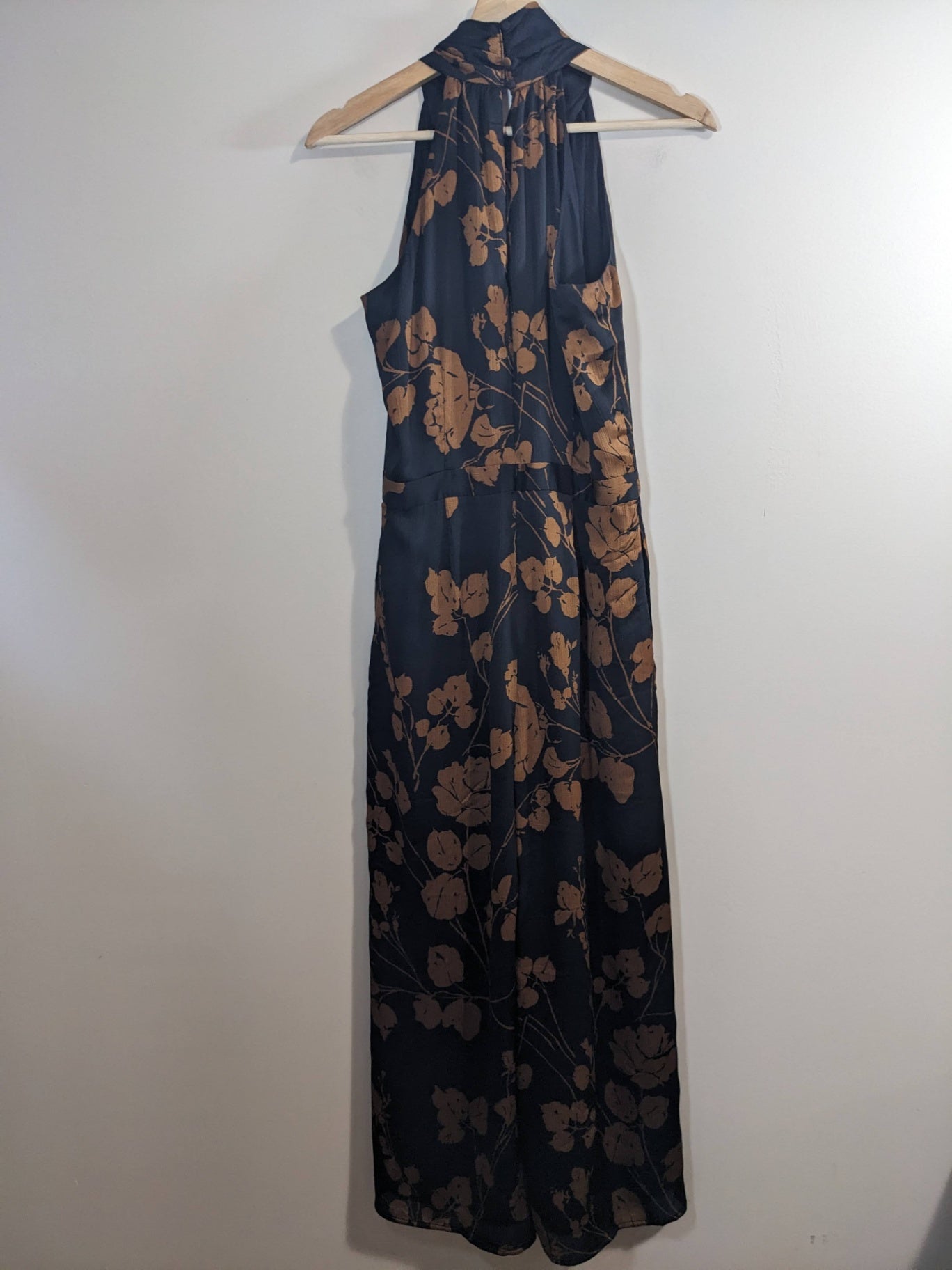 Banana Republic Black with Florals Wide Leg Jumpsuit - sz 2
