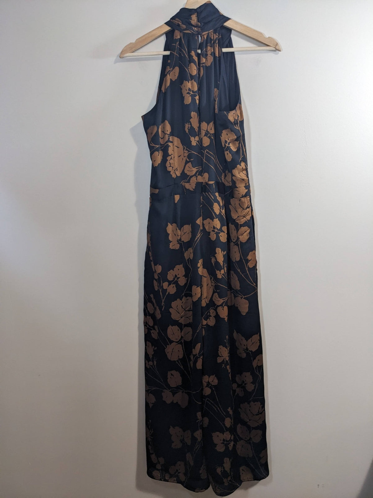 Banana Republic Black with Florals Wide Leg Jumpsuit - sz 2