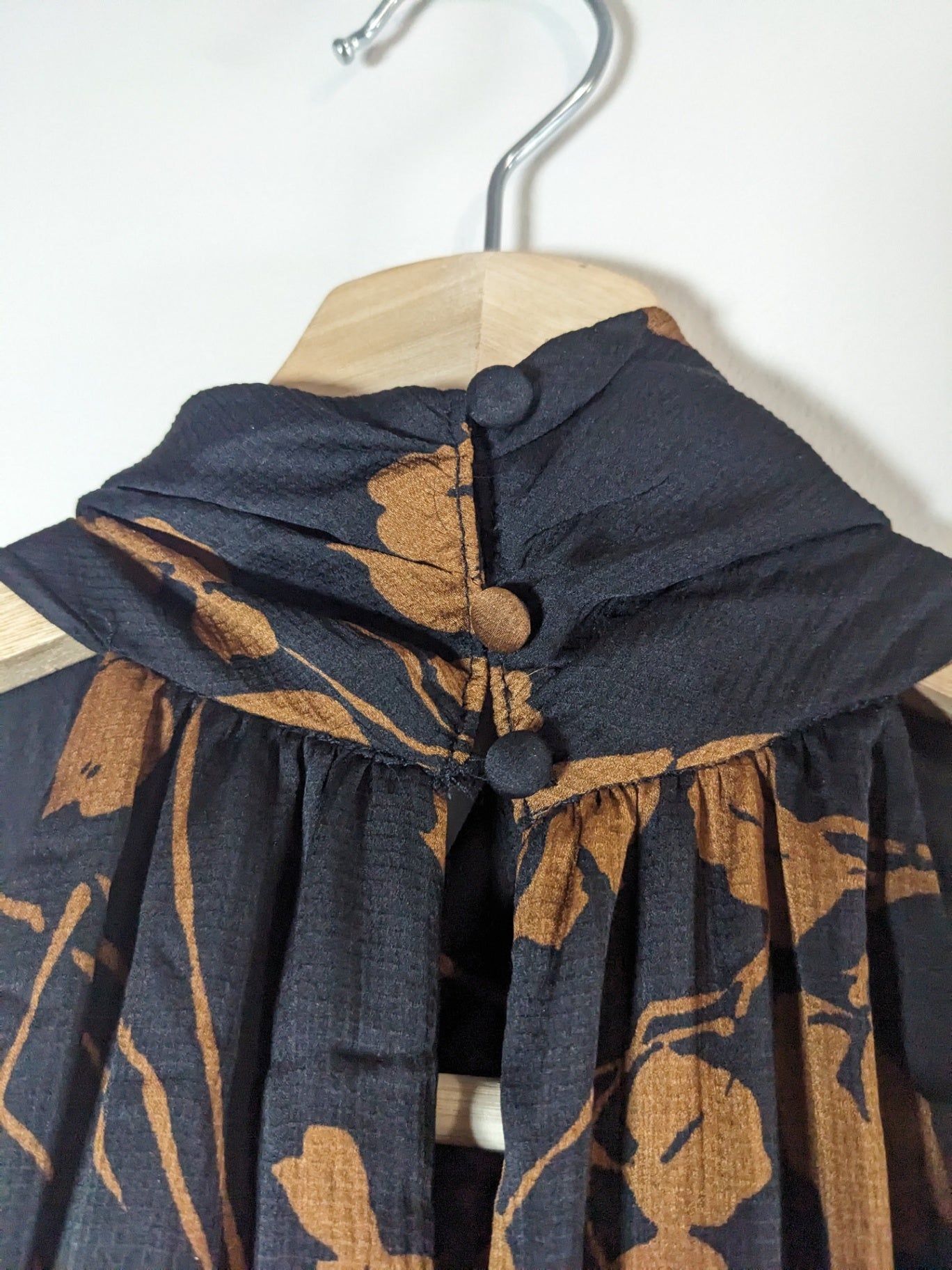 Banana Republic Black with Florals Wide Leg Jumpsuit - sz 2