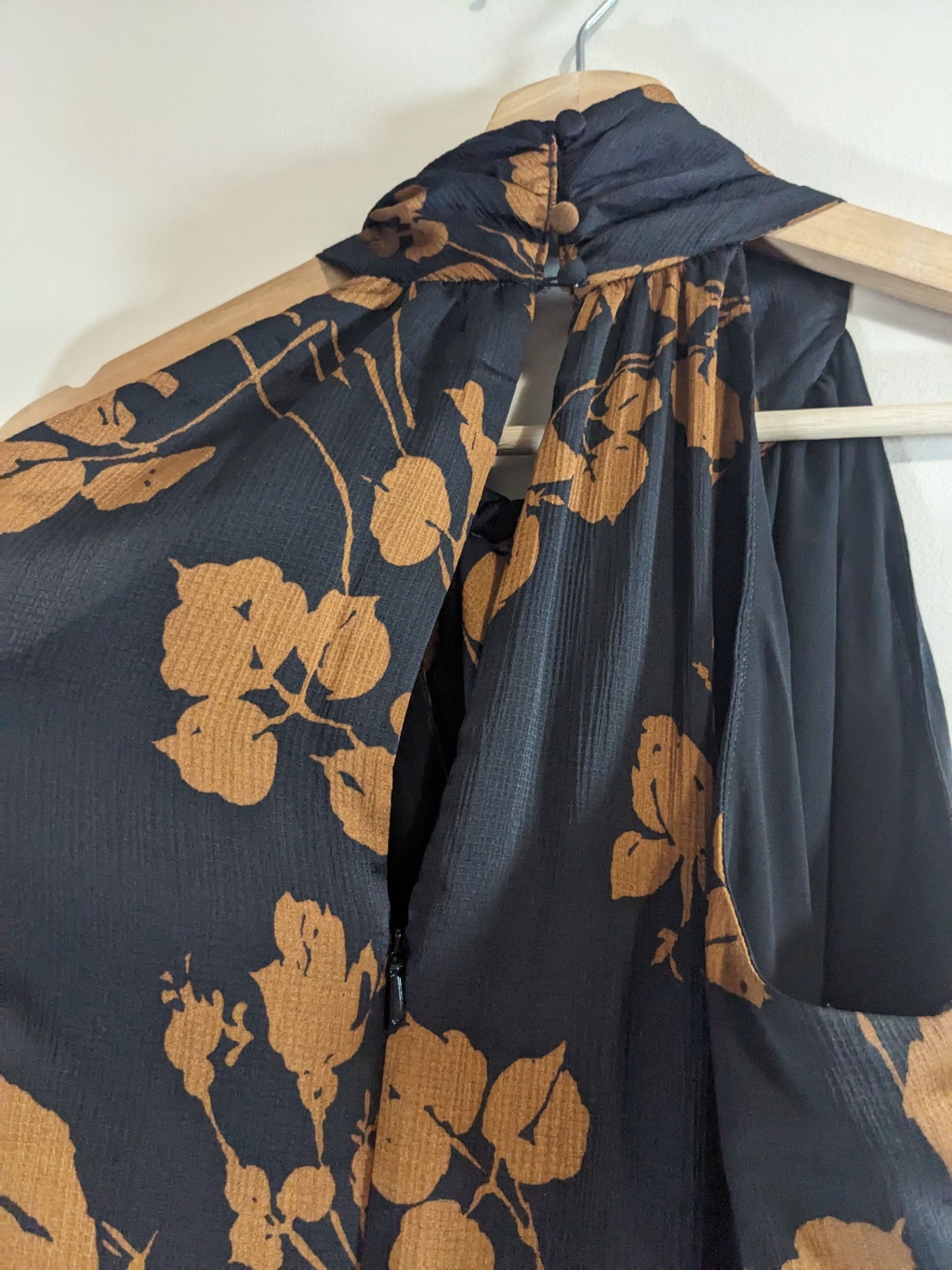 Banana Republic Black with Florals Wide Leg Jumpsuit - sz 2