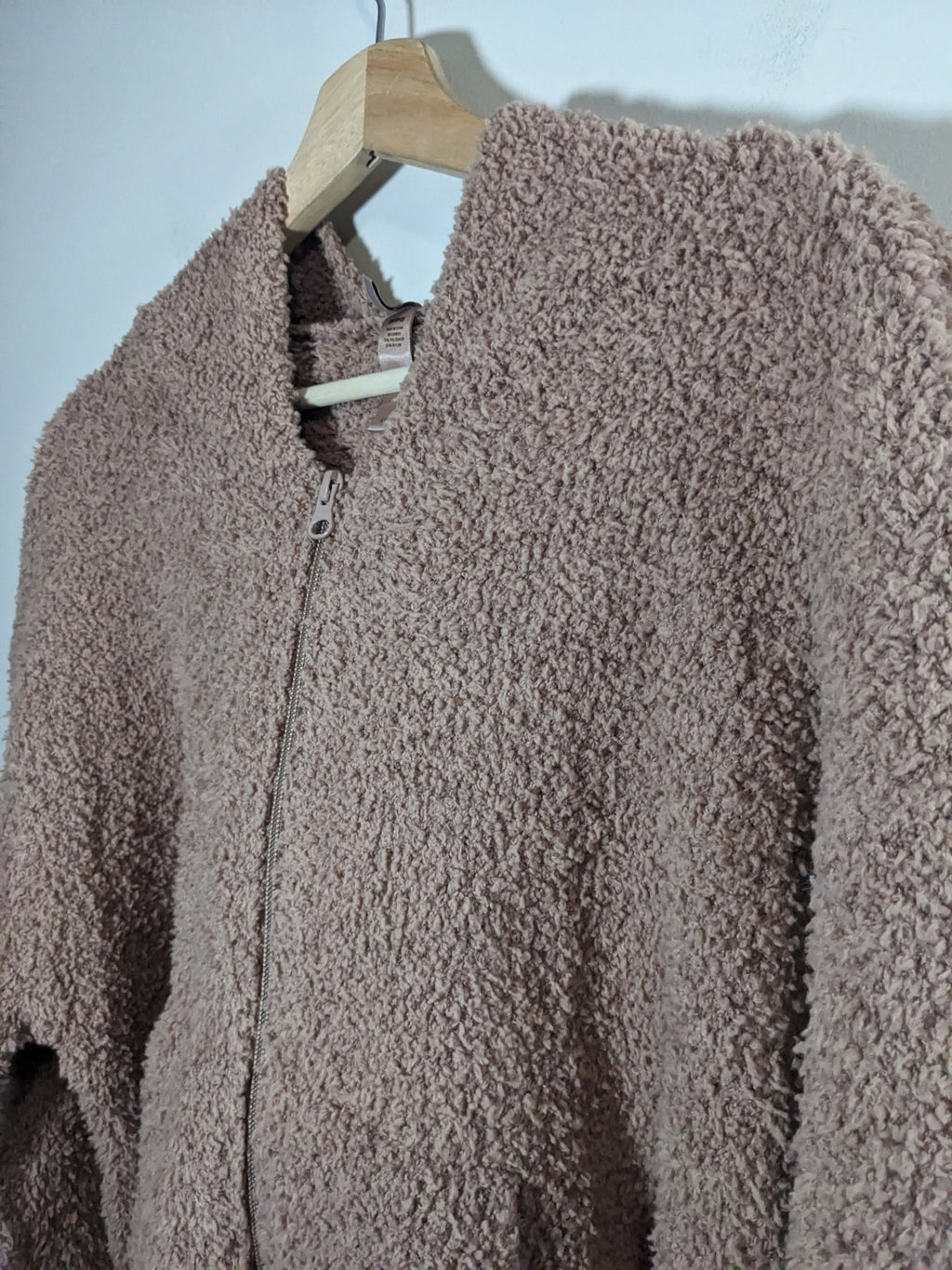 Skims Teddy Crop Zip Up - L