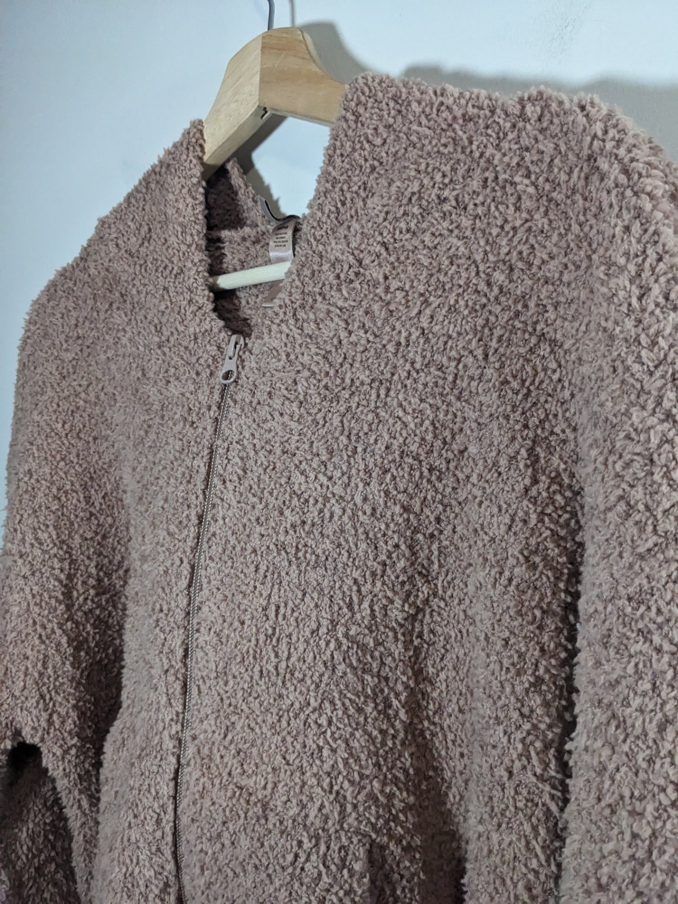 Skims Teddy Crop Zip Up - L
