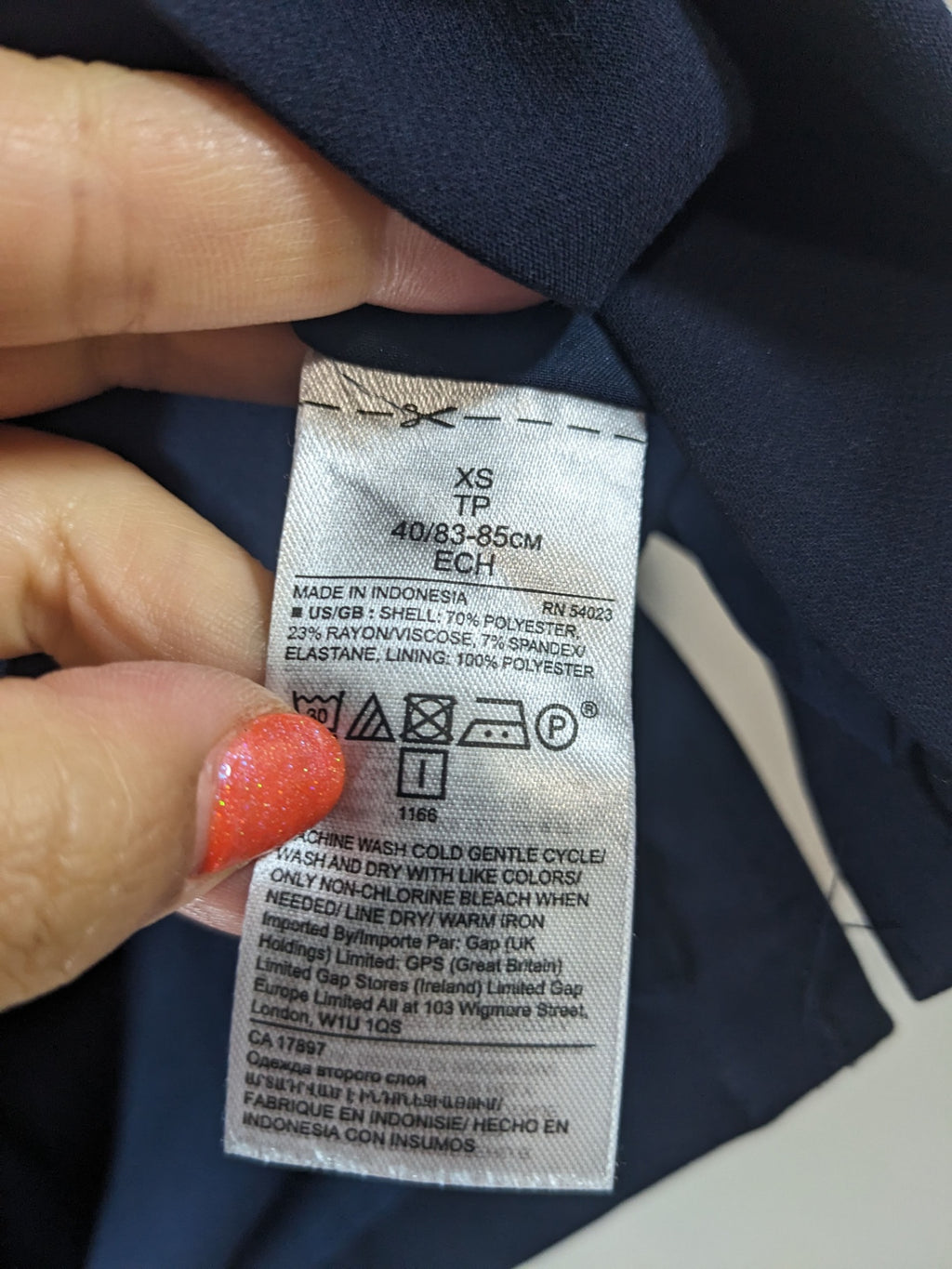 Banana Republic Navy Wrap Skirt - XS