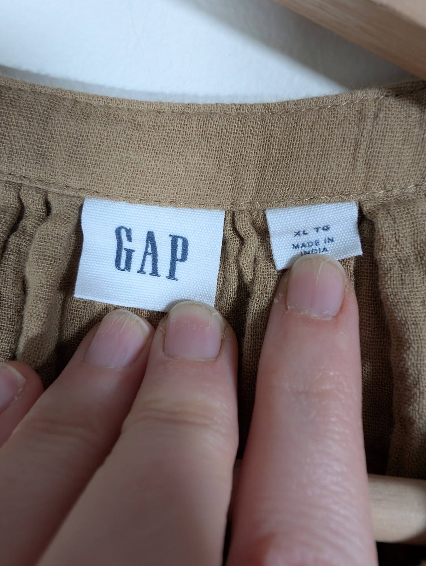 Gap brown button up dress- XL