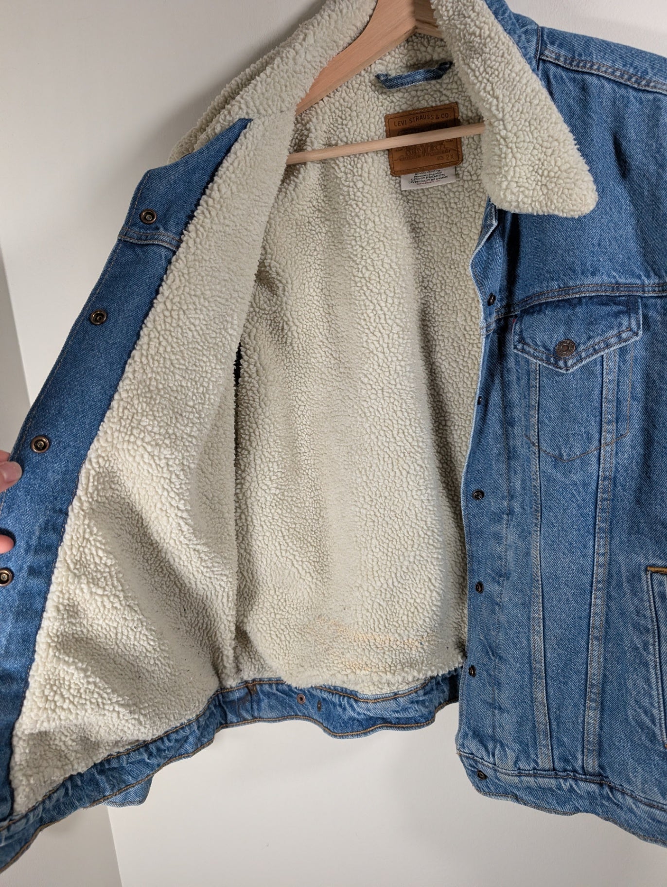 Levi's sherpa denim jacket - 2XL