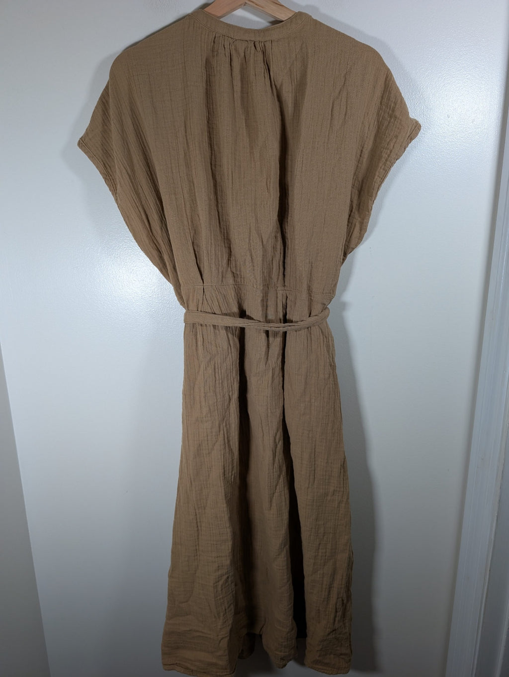 Gap brown button up dress- XL