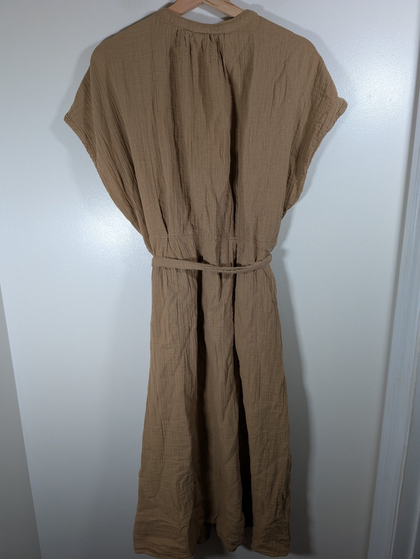 Gap brown button up dress- XL