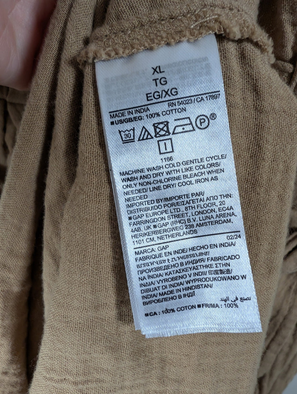 Gap brown button up dress- XL