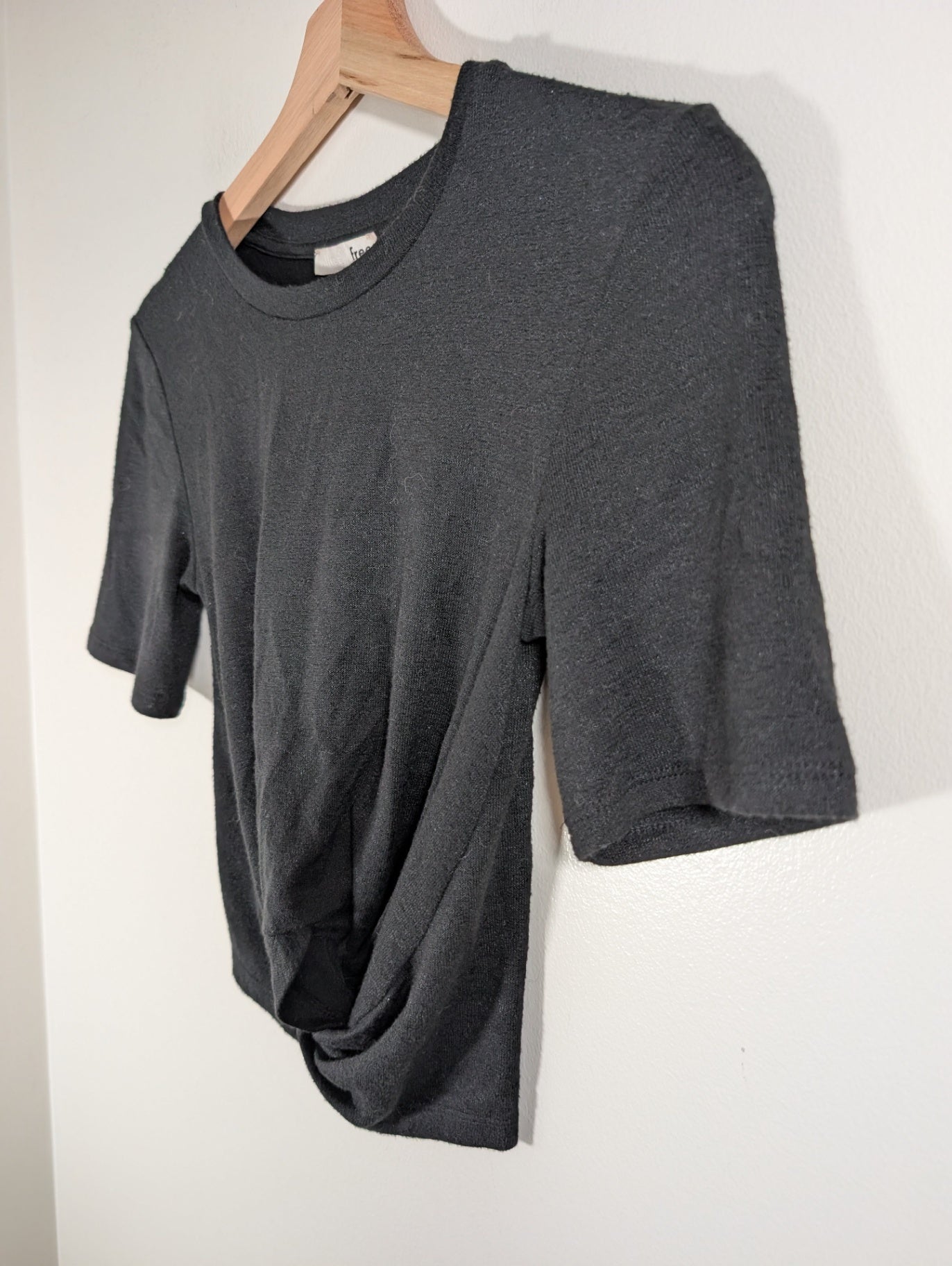 Wilfred Free knit black twist tee - XS