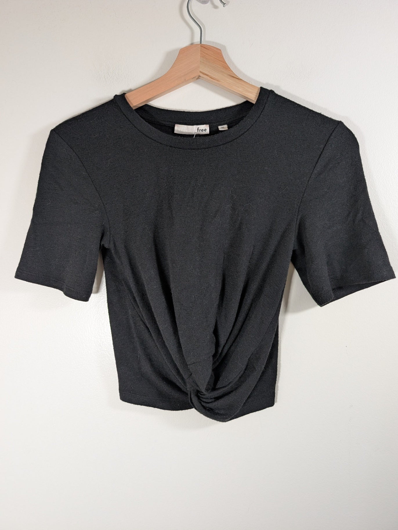 Wilfred Free knit black twist tee - XS