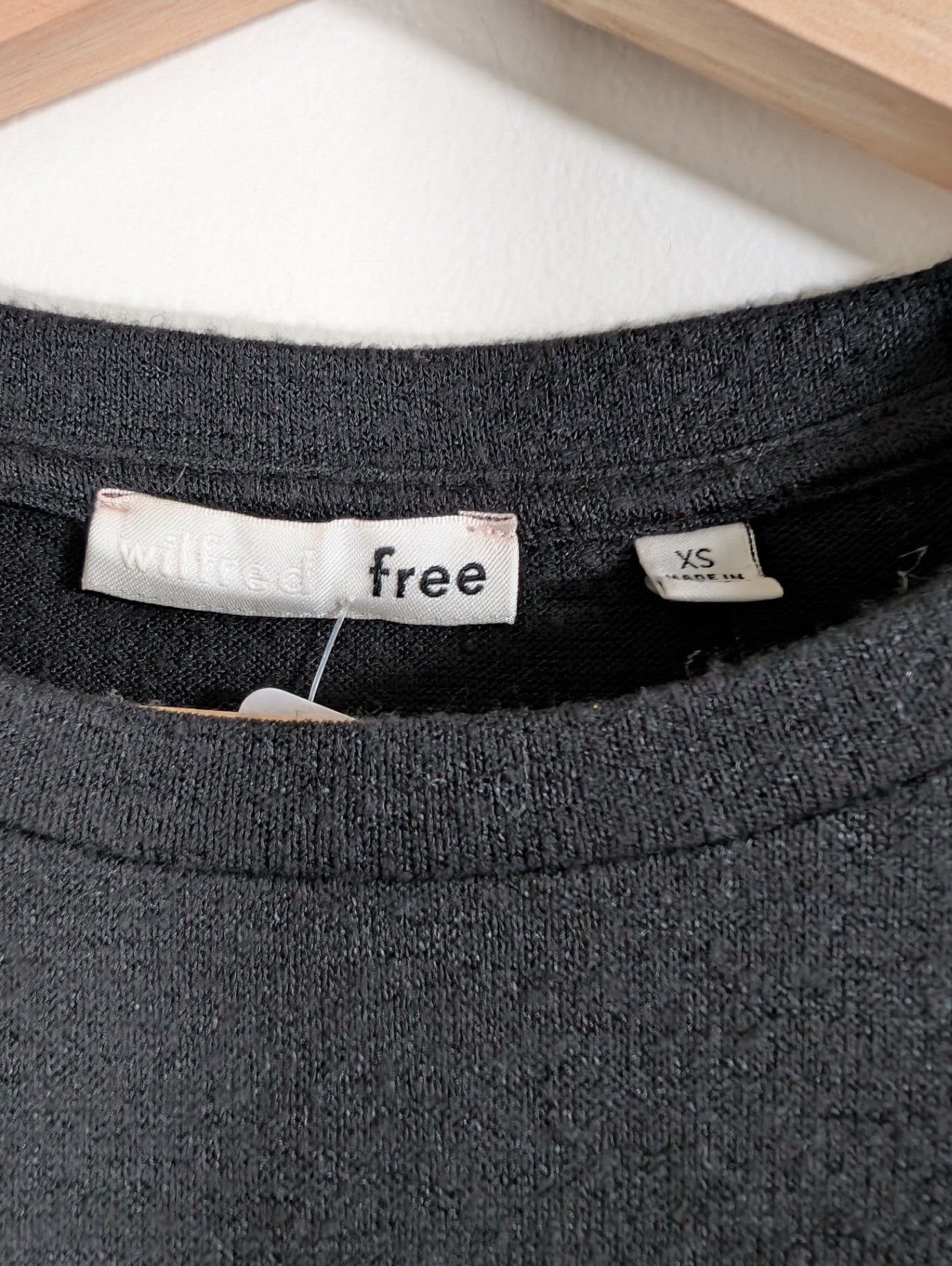 Wilfred Free knit black twist tee - XS