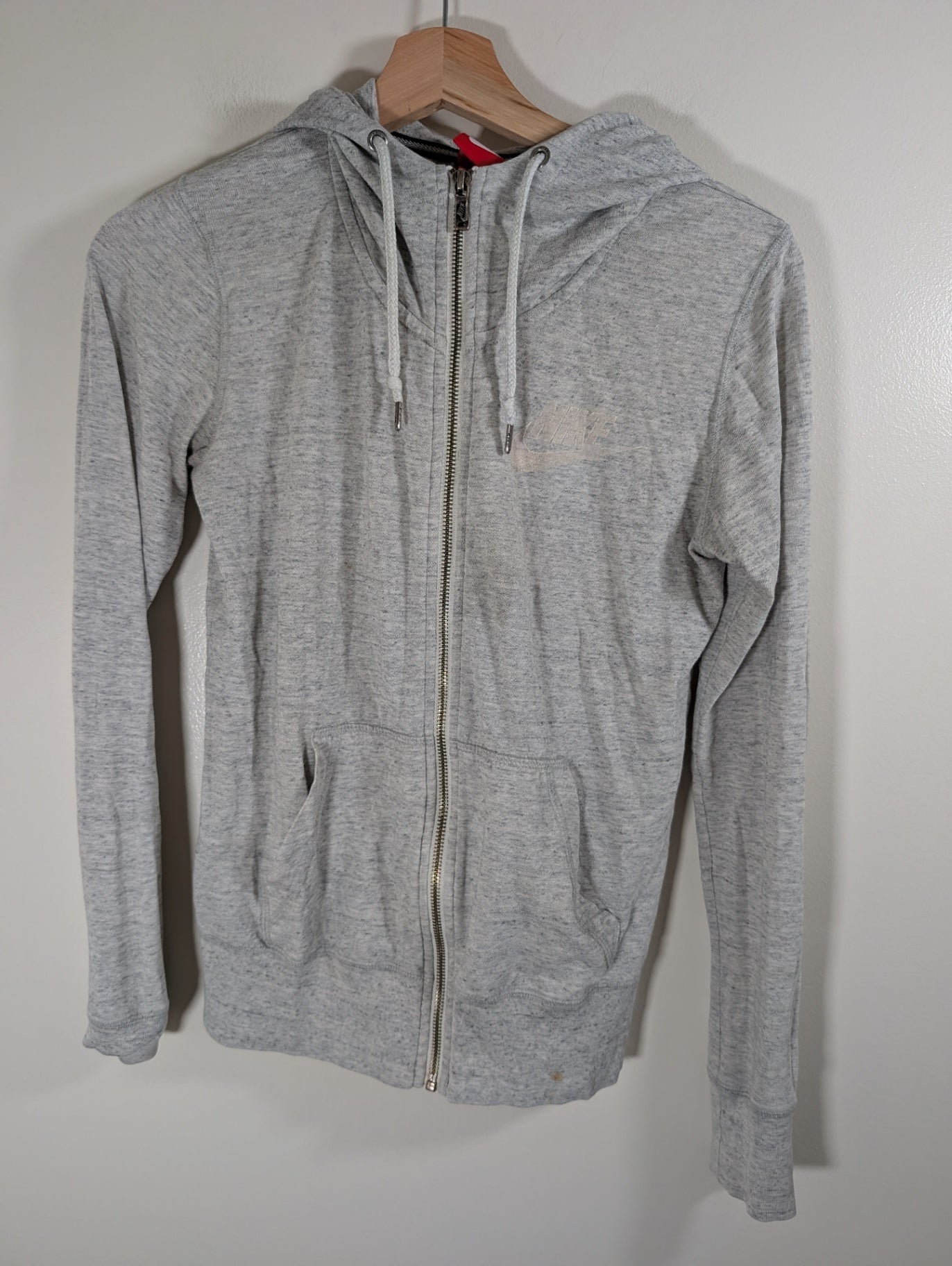 Nike grey zip up hoodie - Small