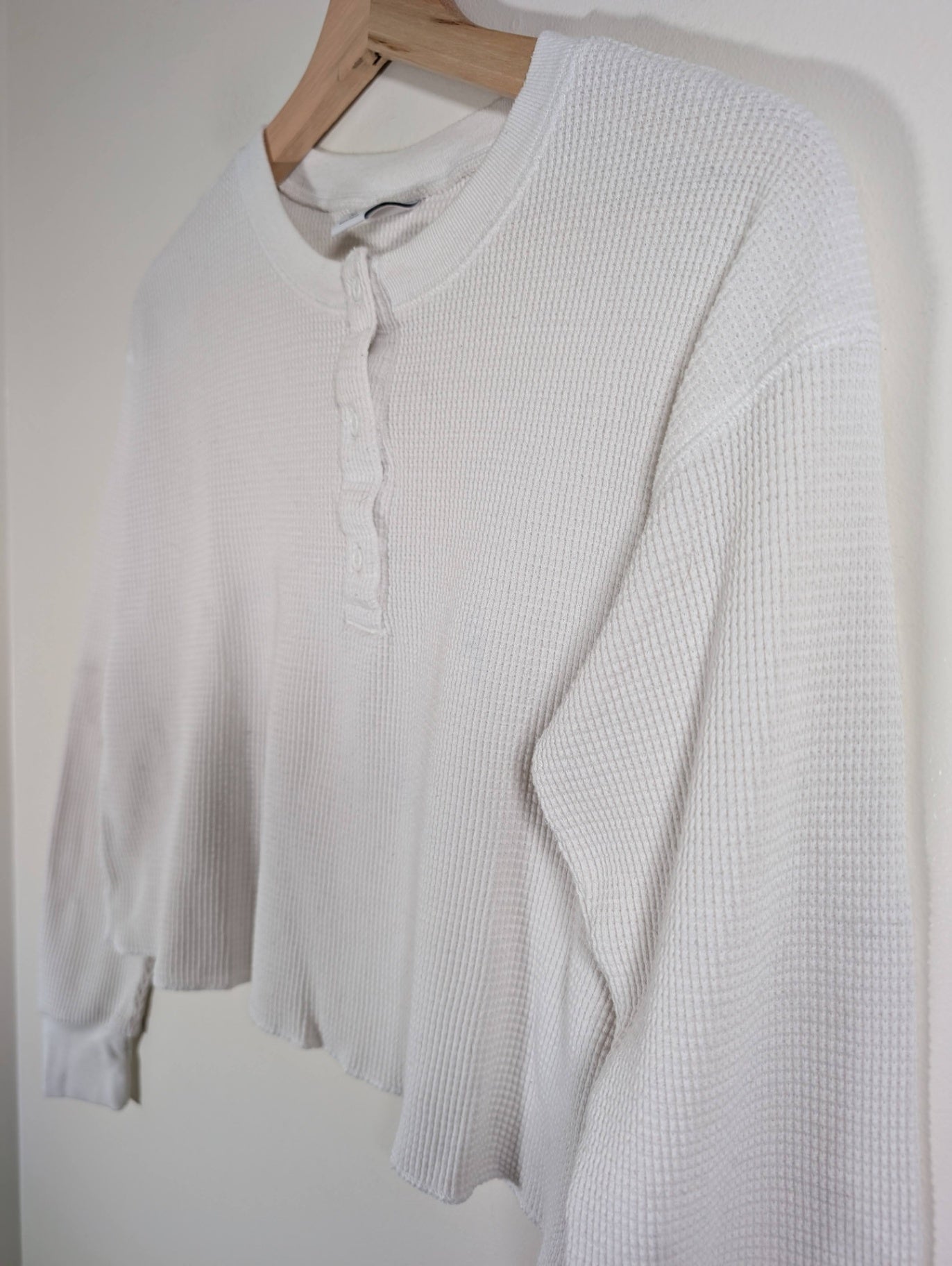 TNA waffle crop long-sleeve - 2XS