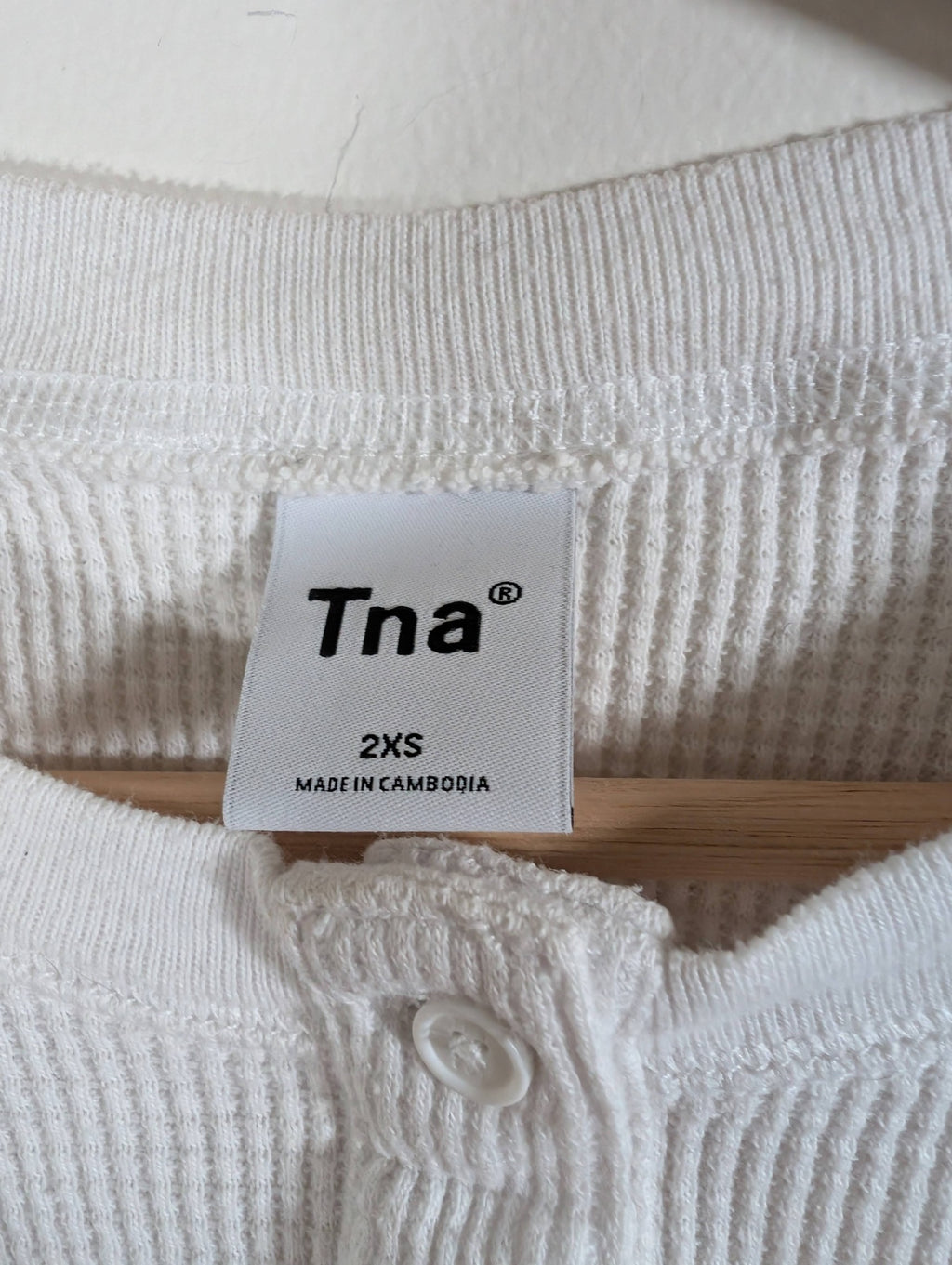 TNA waffle crop long-sleeve - 2XS