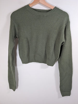Ardene green crop sweater - Small