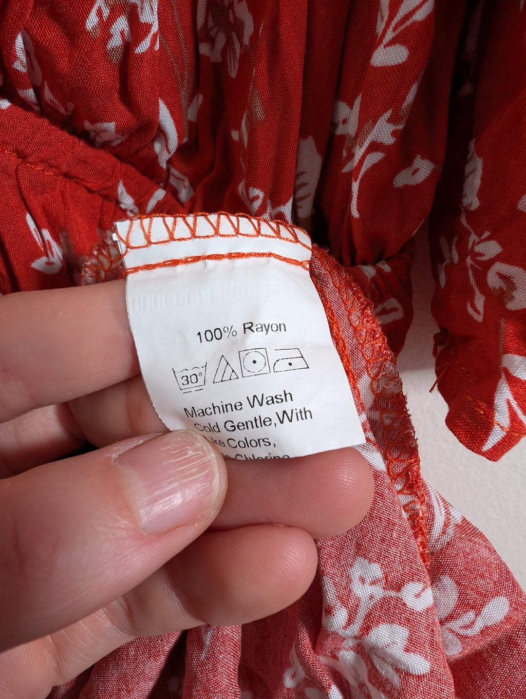 Unknown brand red floral dress - Medium