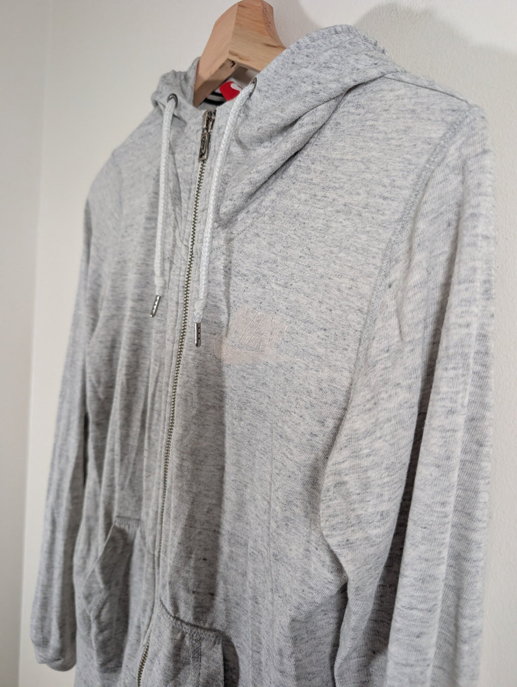 Nike grey zip up hoodie - Small