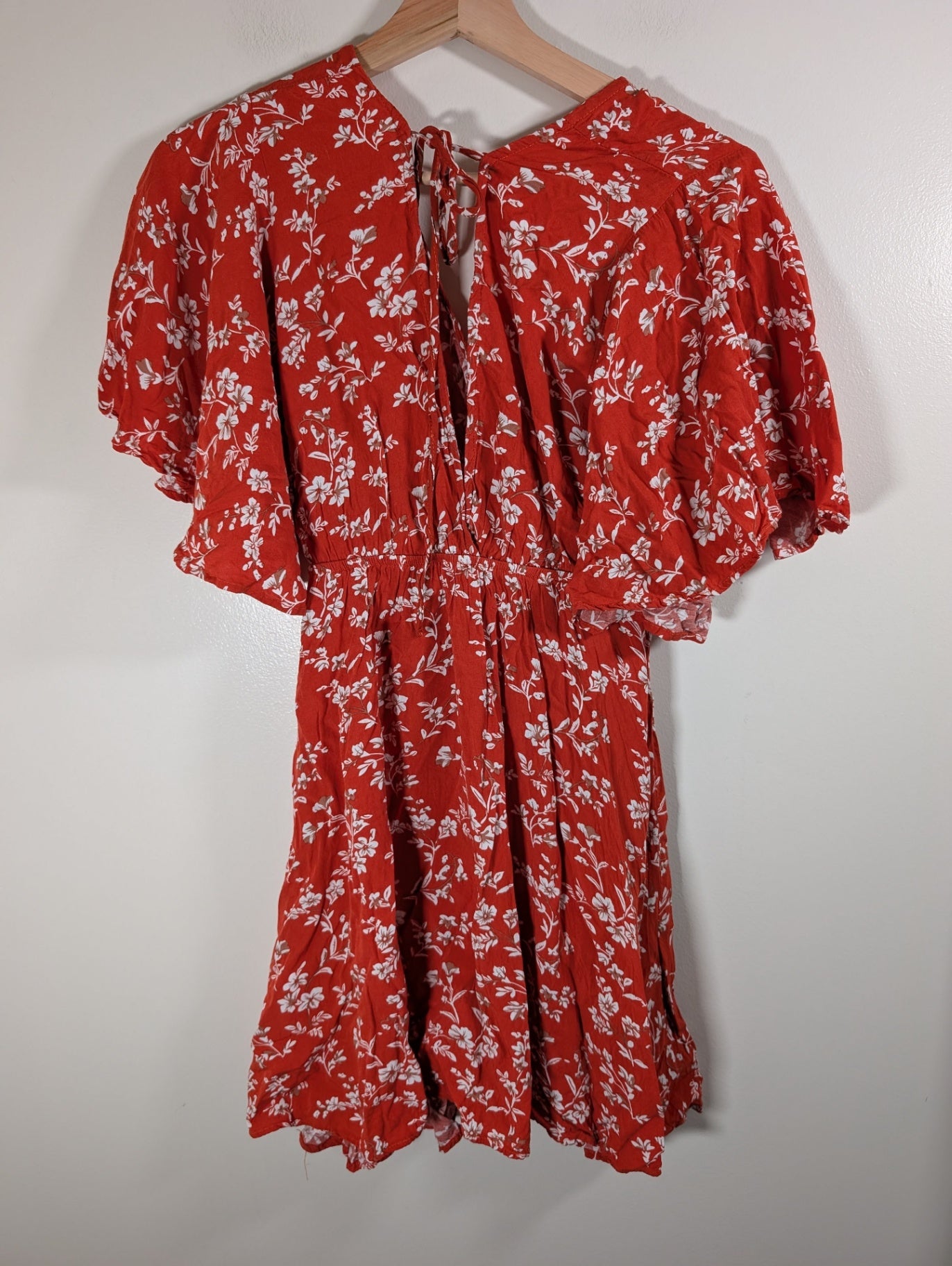 Unknown brand red floral dress - Medium