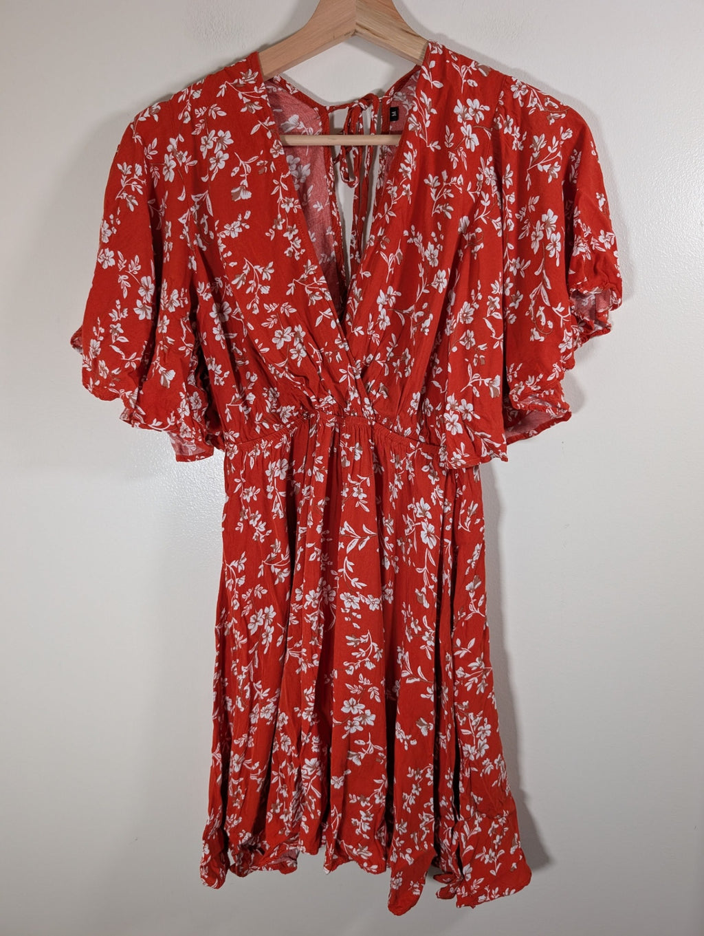 Unknown brand red floral dress - Medium