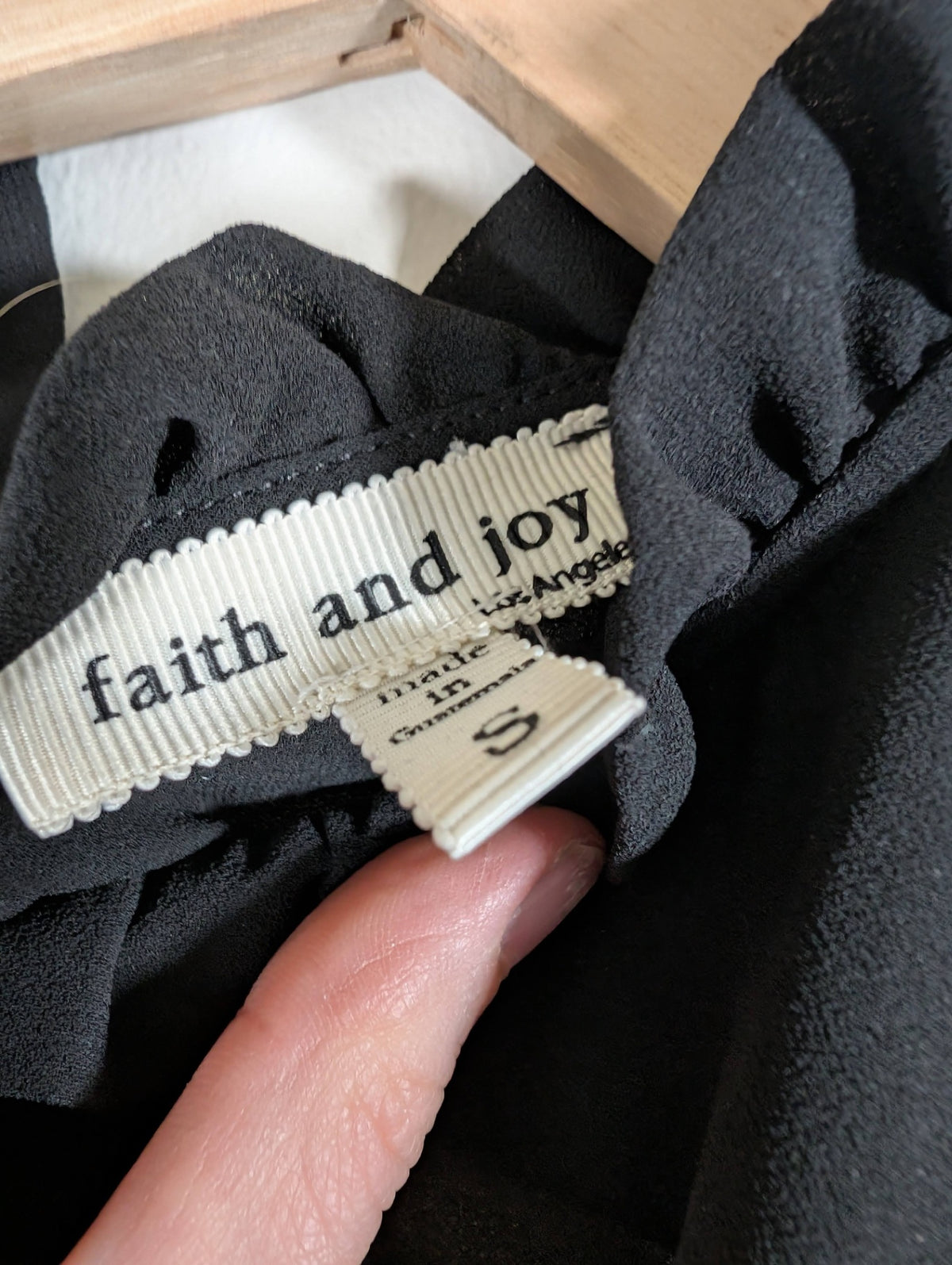 faith and joy black blouse - Small