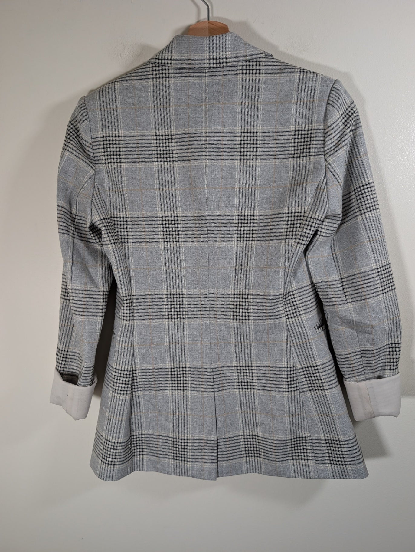 Le Château grey plaid blazer - 2XS