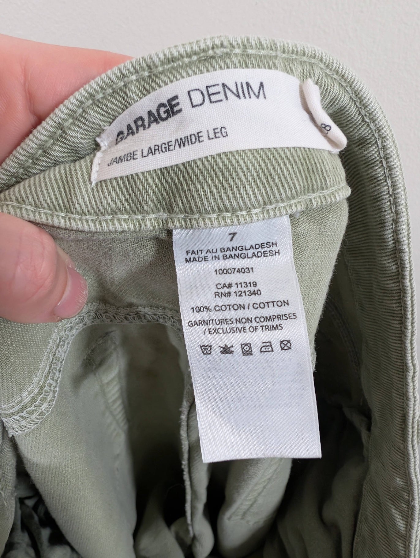 Garage Denim green jeans - SZ 7