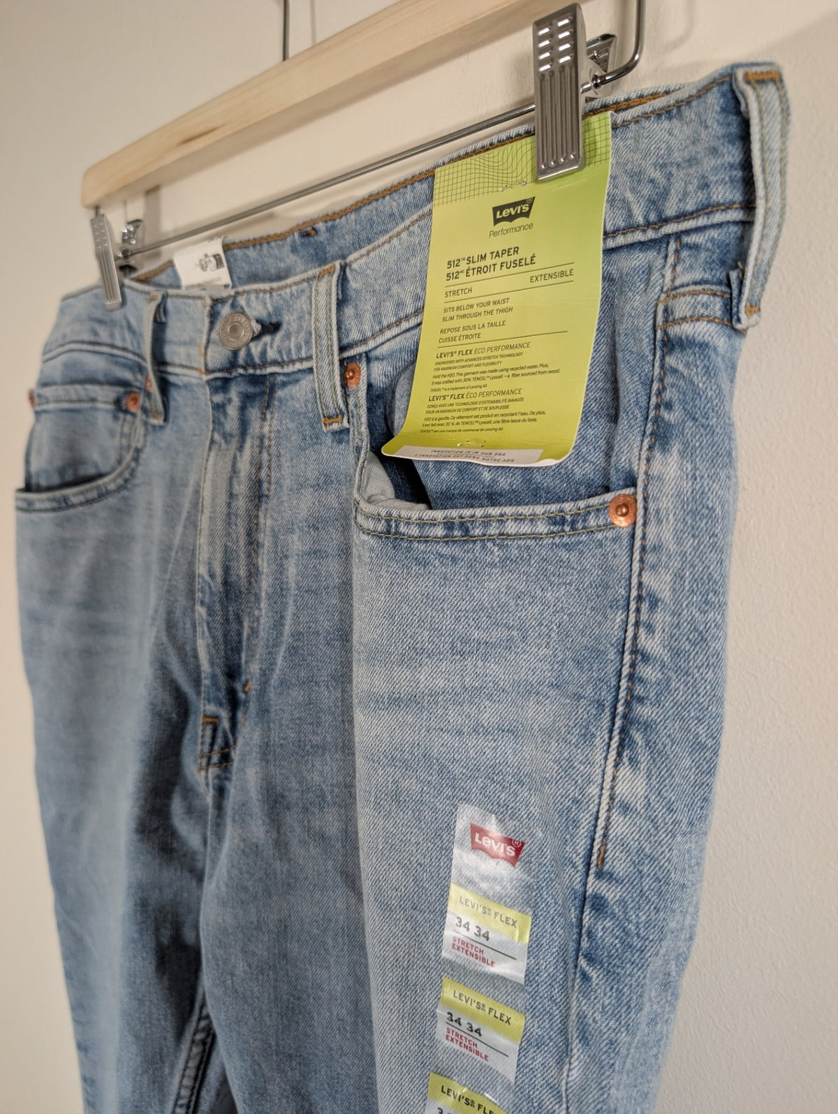 NWT Levi's 512 slim taper - SZ 34