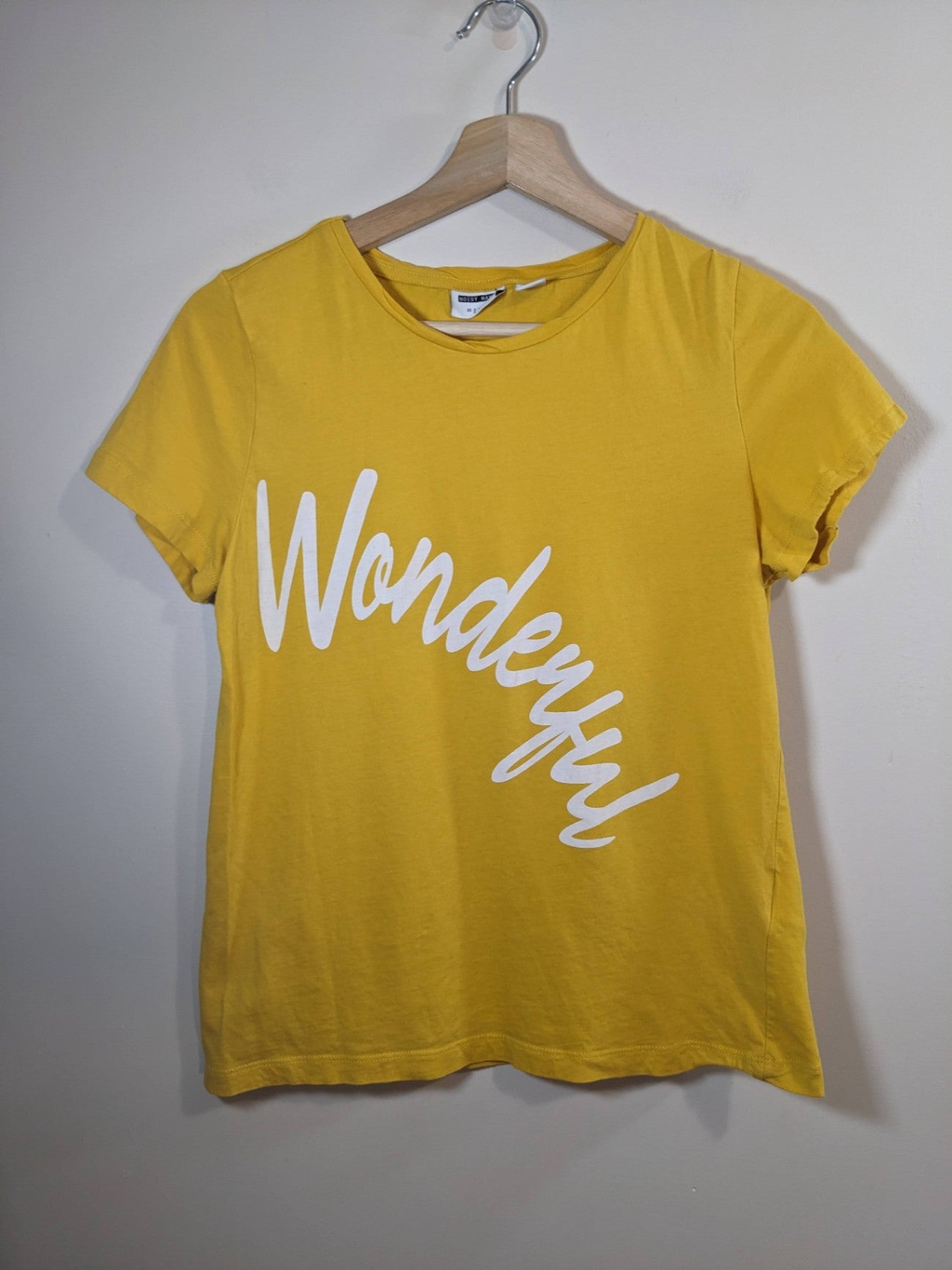 Noisy May Yellow 'Wonderful' T-Shirt - S