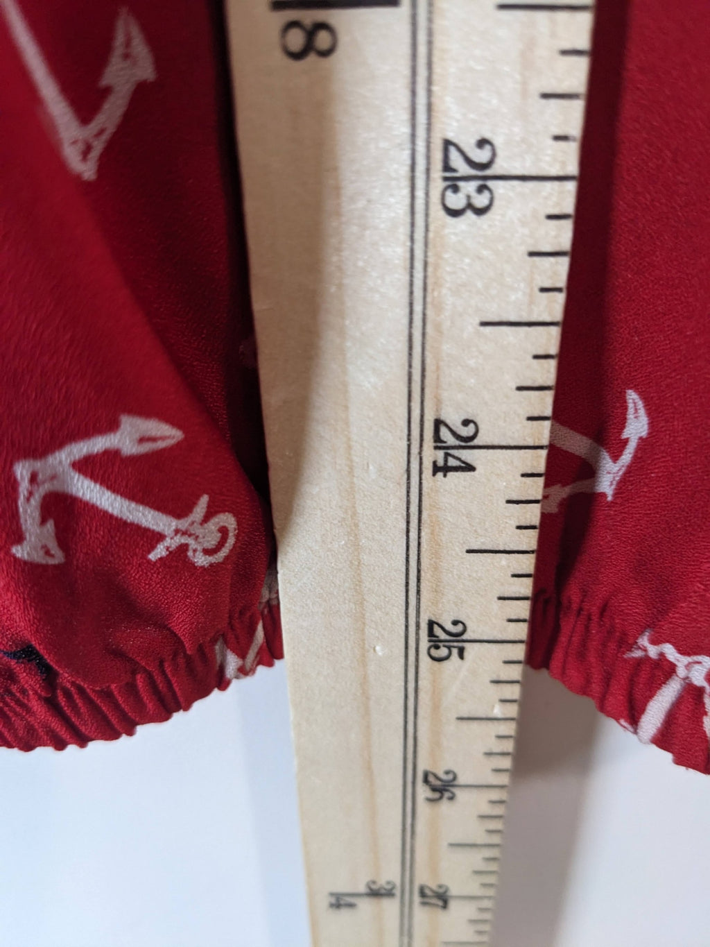 Banana Republic Red Anchor Blouse - S