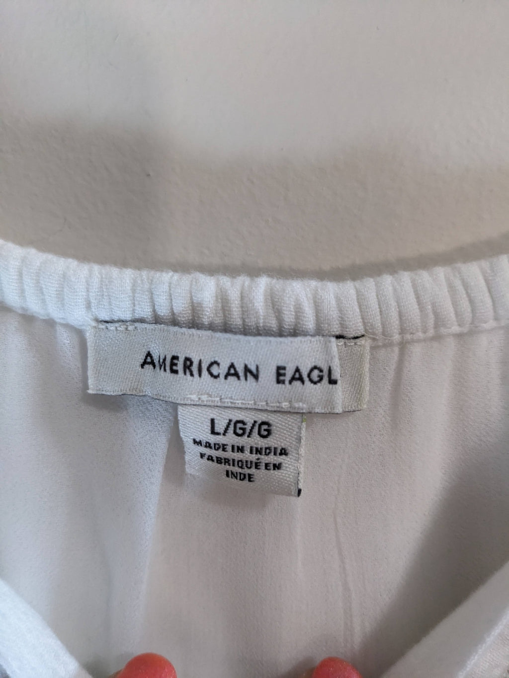 American Eagle White Tiered Tank - L