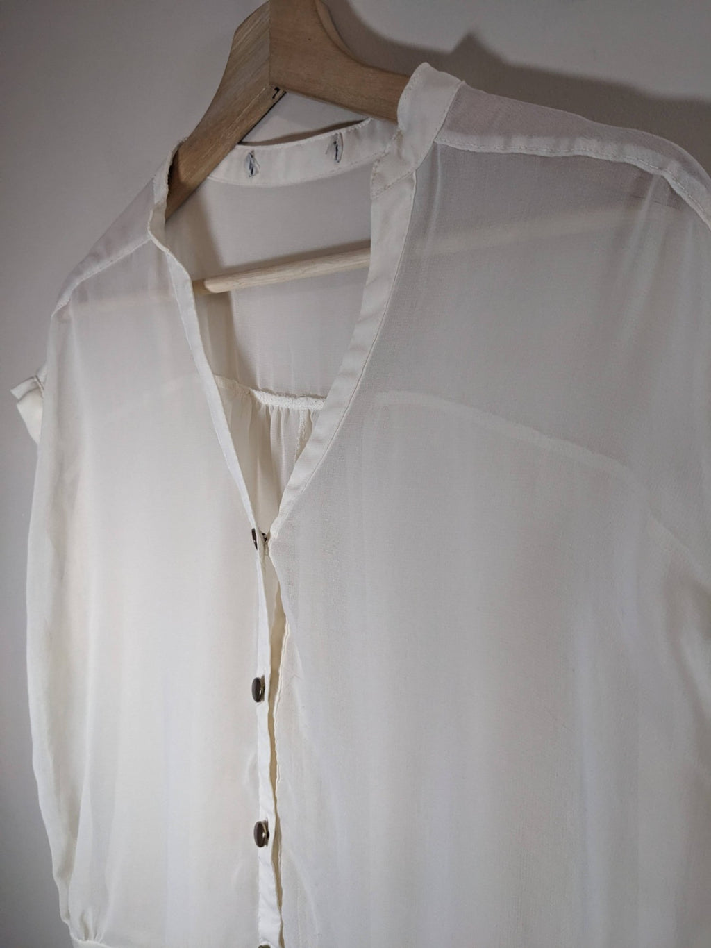 Sheer White Blouse - S