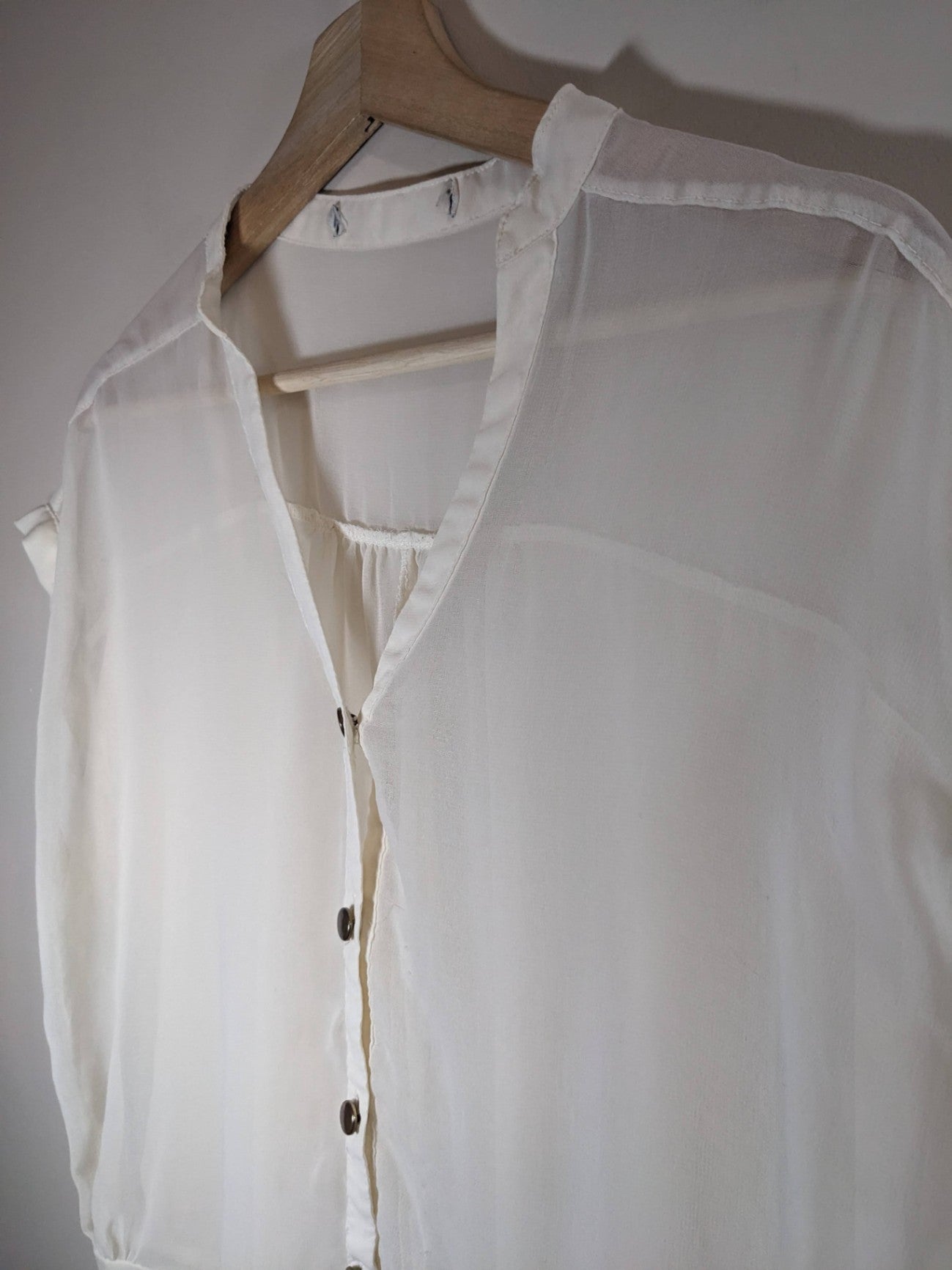 Sheer White Blouse - S