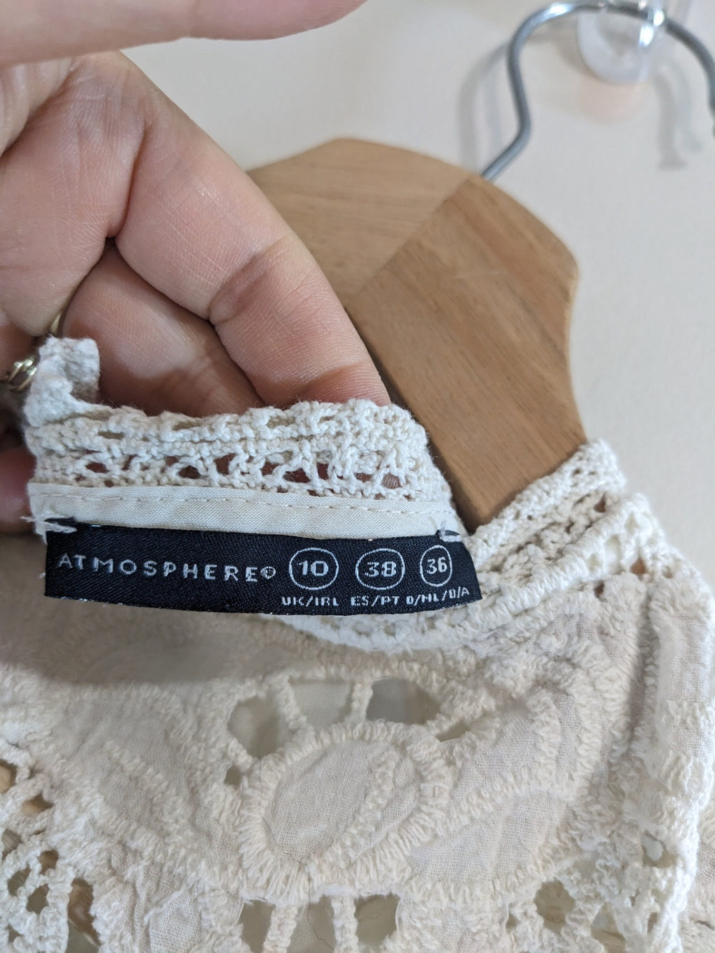 ATMOSPHERE Lace Sheer Blouse - UK SZ 10
