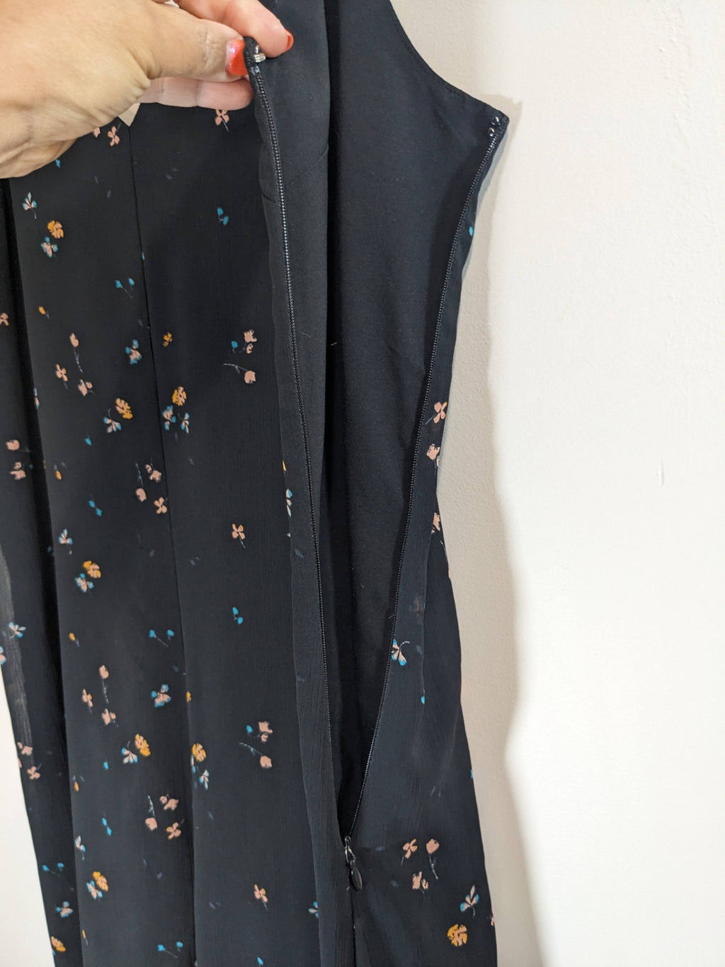 Gentle Fawn Black with Florals Jumpsuit - sz 8