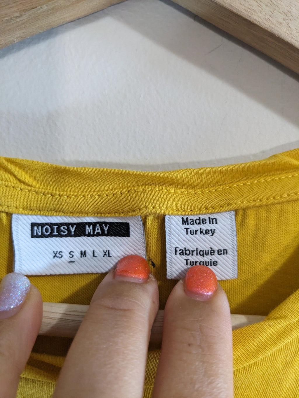 Noisy May Yellow 'Wonderful' T-Shirt - S