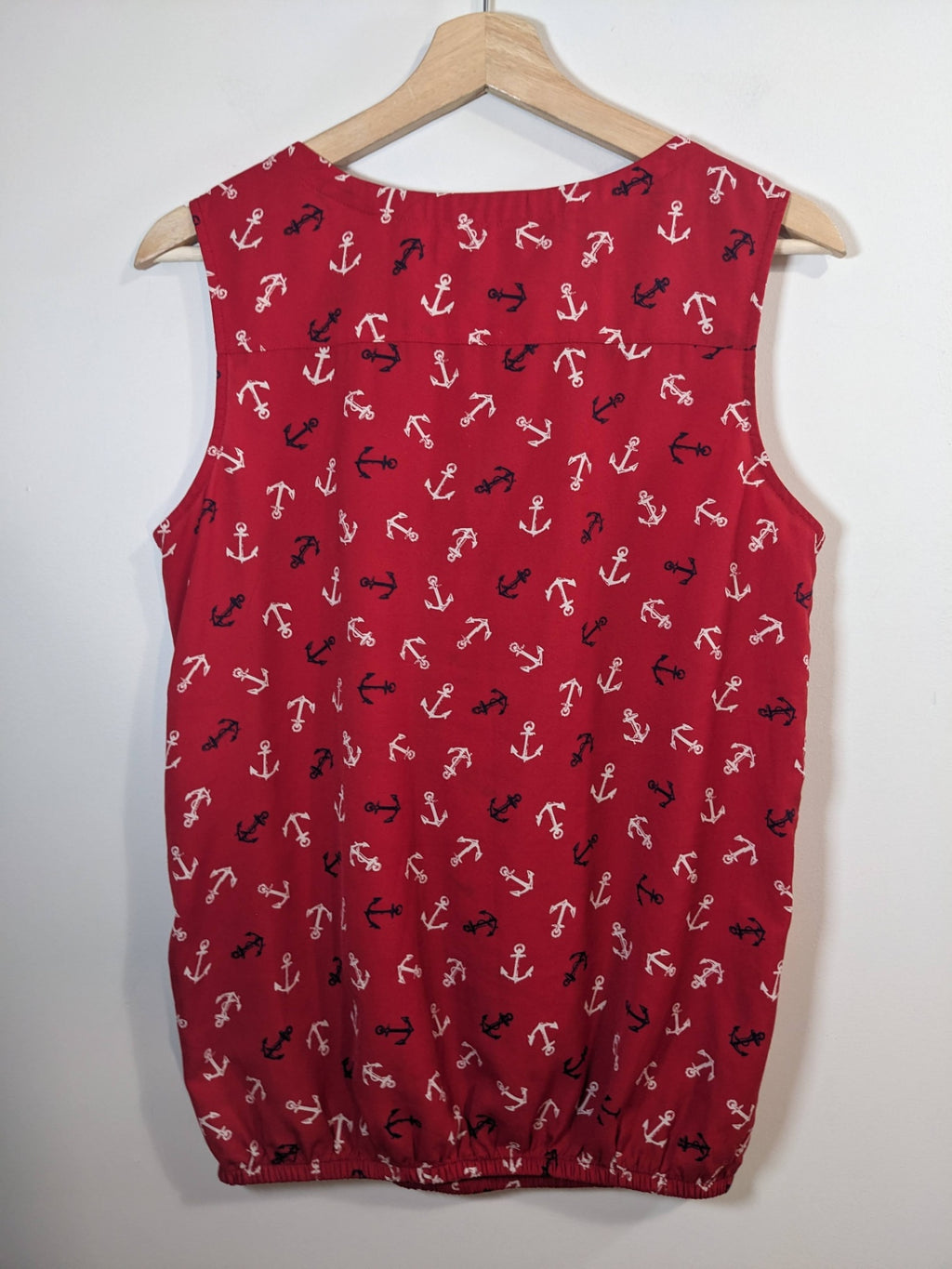 Banana Republic Red Anchor Blouse - S
