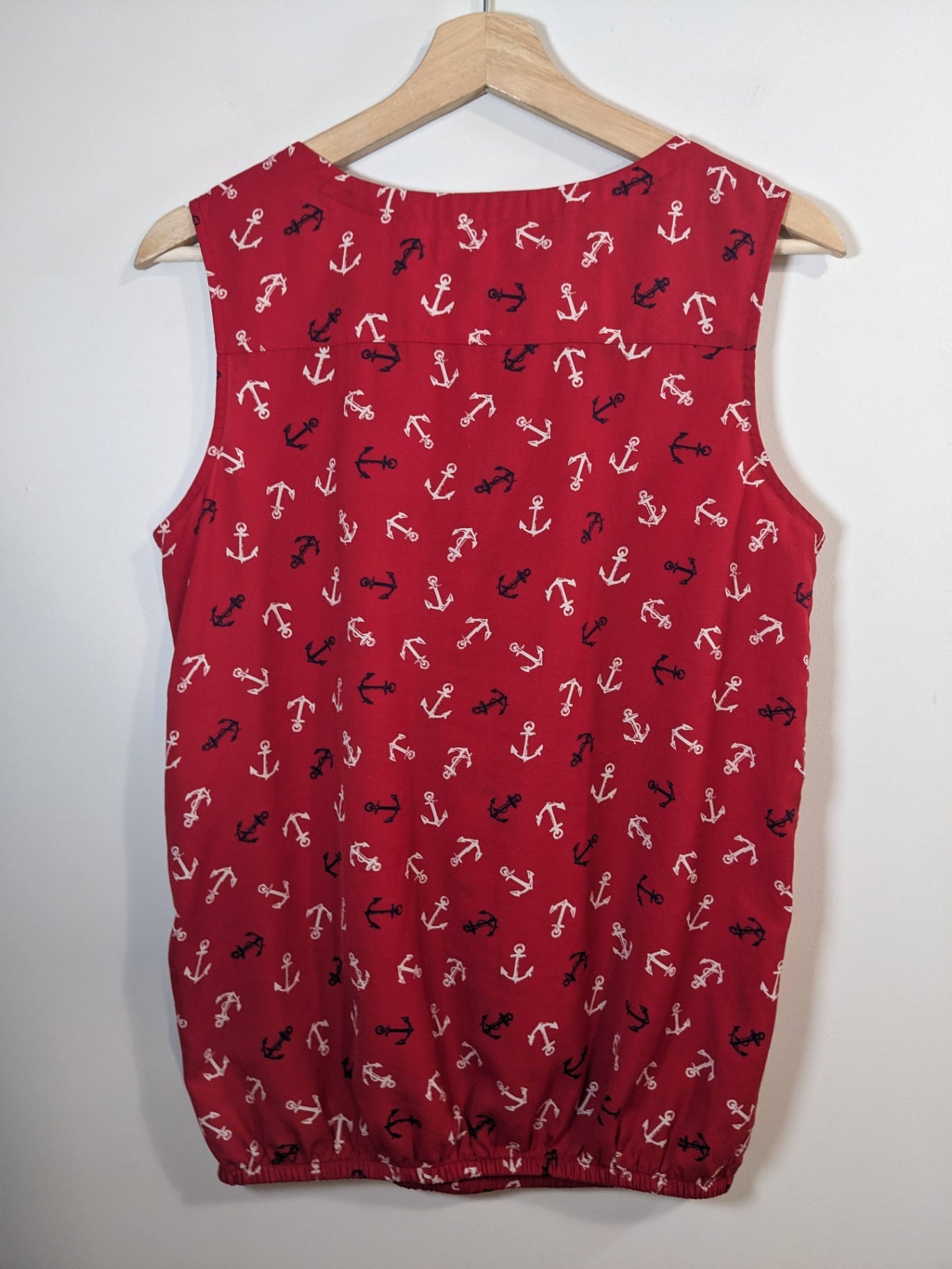 Banana Republic Red Anchor Blouse - S