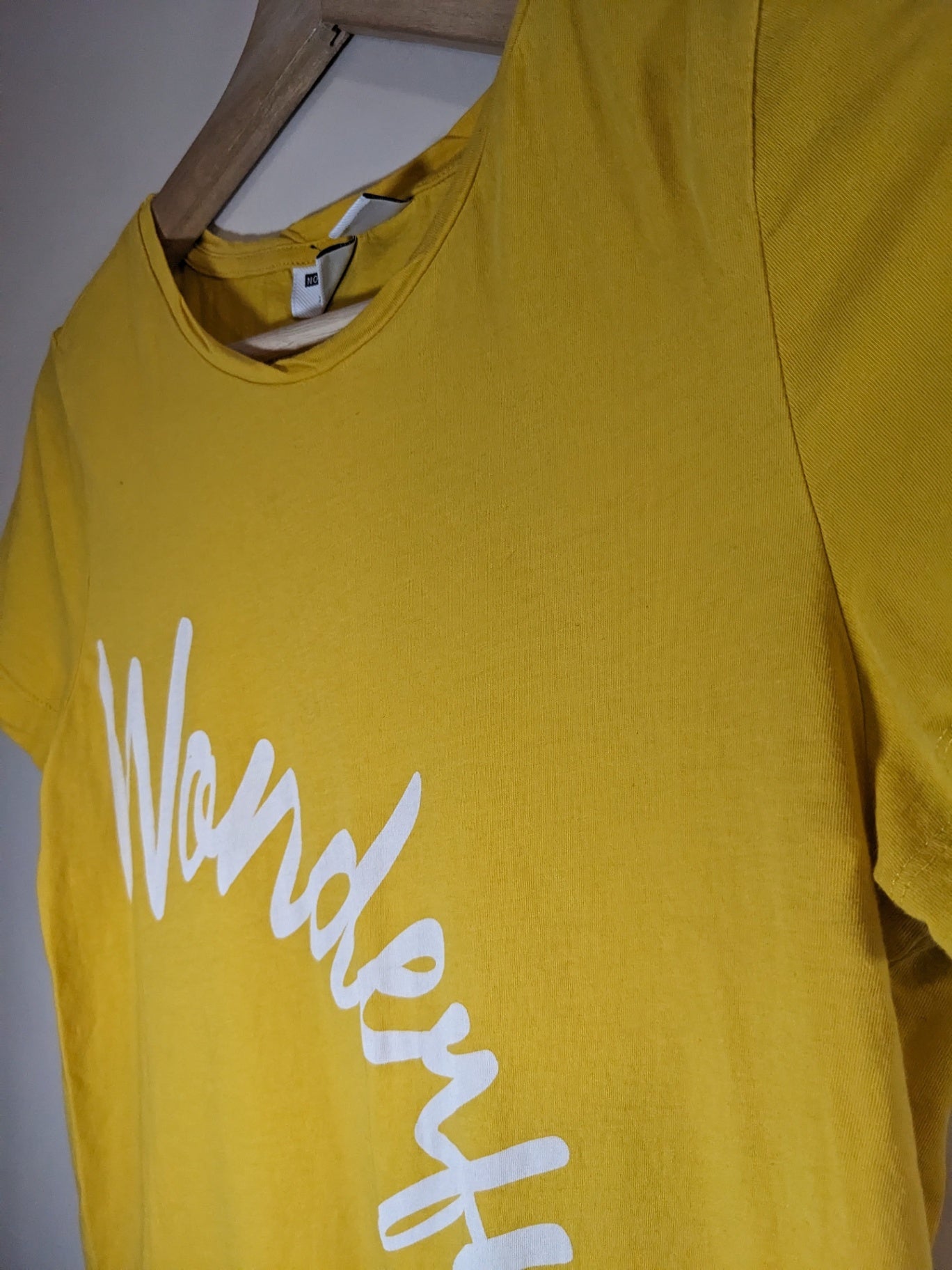 Noisy May Yellow 'Wonderful' T-Shirt - S