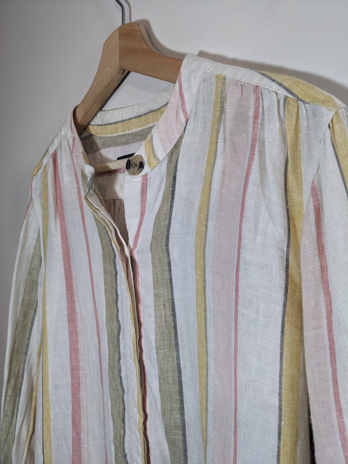M&S Collection Linen Striped Shirt - sz 10