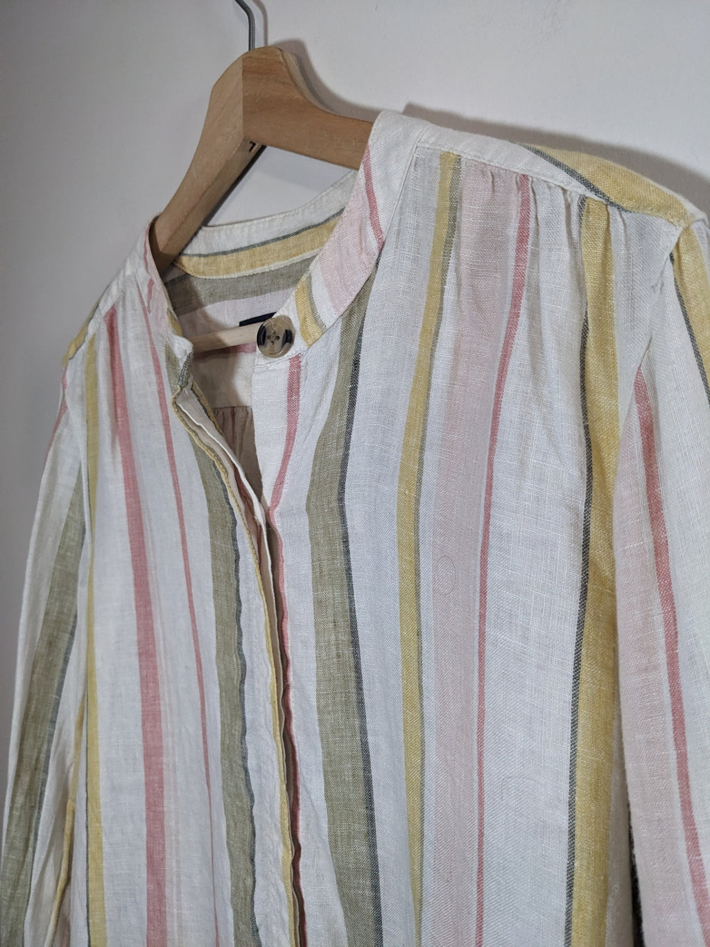 M&S Collection Linen Striped Shirt - sz 10