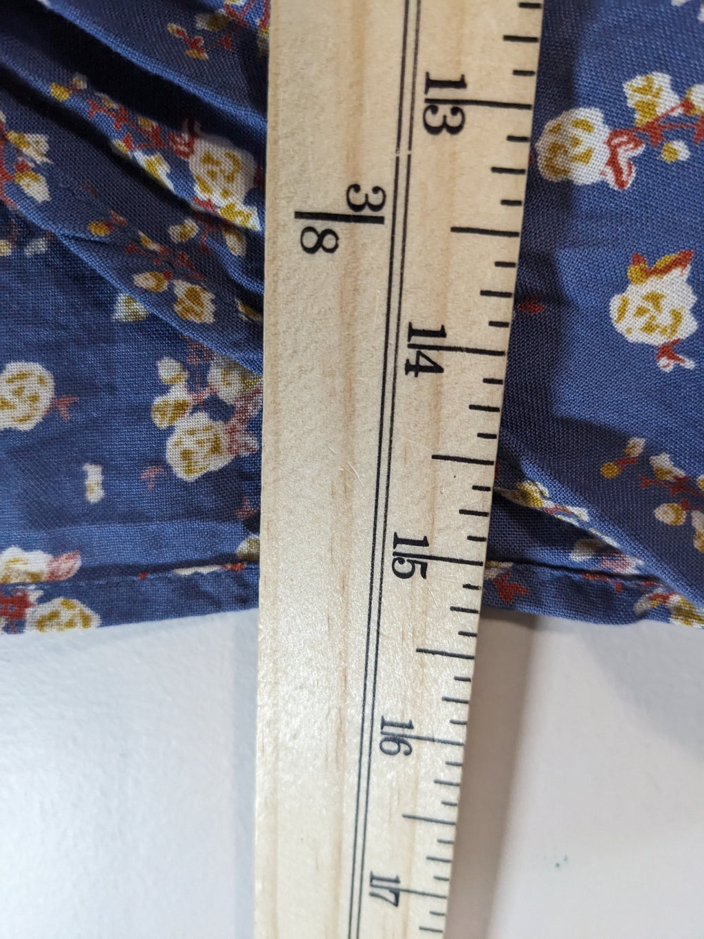 Twik Blue Floral Crop Shirt - XS
