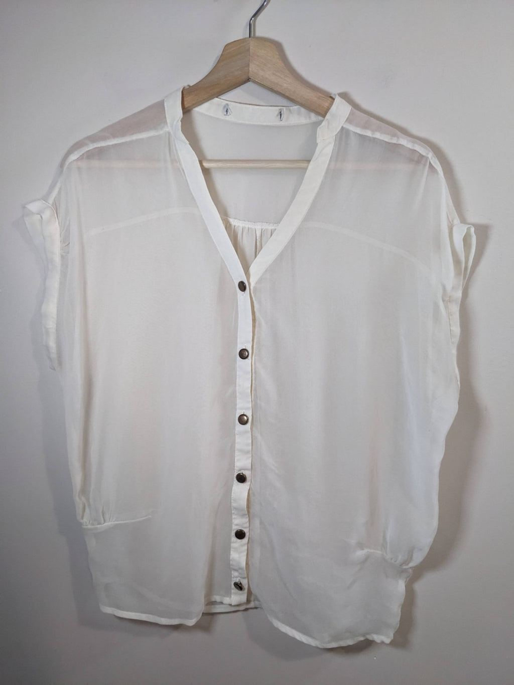 Sheer White Blouse - S