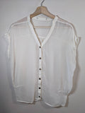 Sheer White Blouse - S
