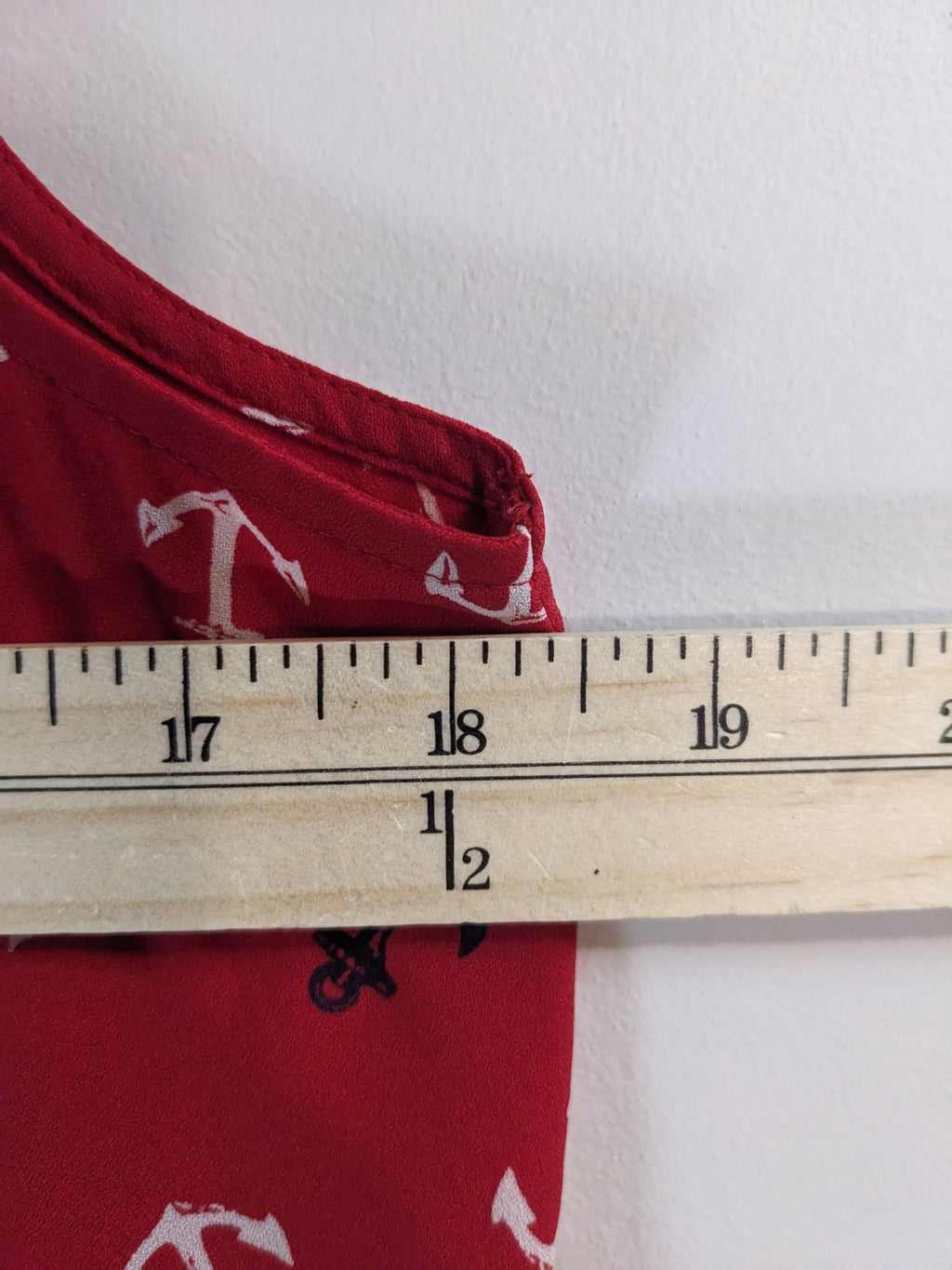 Banana Republic Red Anchor Blouse - S